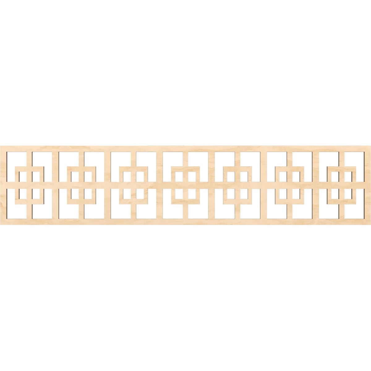 Ekena Millwork MLDA10X46CMBBI Cambridge Fretwork Flat Trim 10-in x 3.9-ft Birch Brown Unfinished 2156184 Pierced Wall Panel Moulding