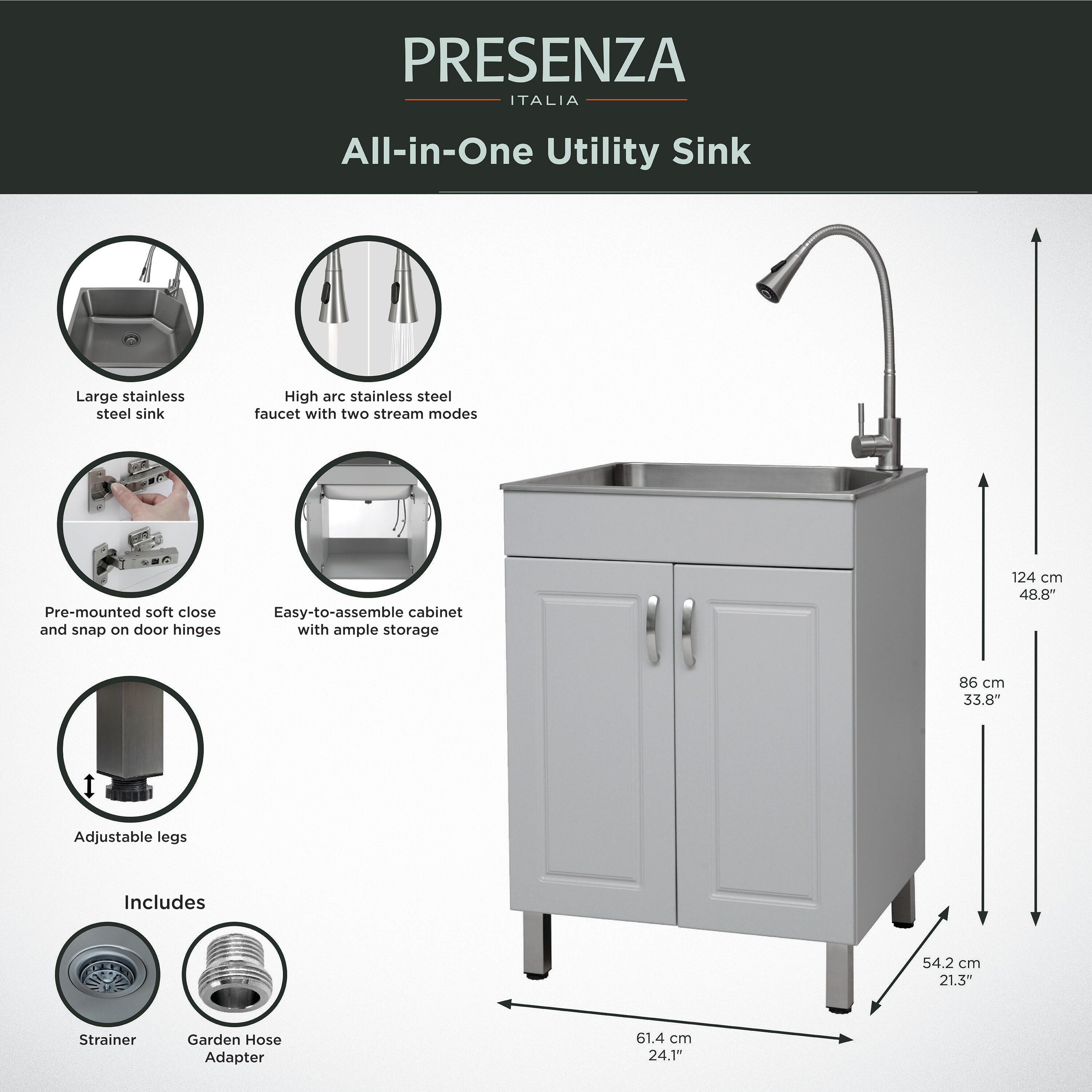Presenza 77513 Laundry-Tubs-Utility-Sinks - View #10