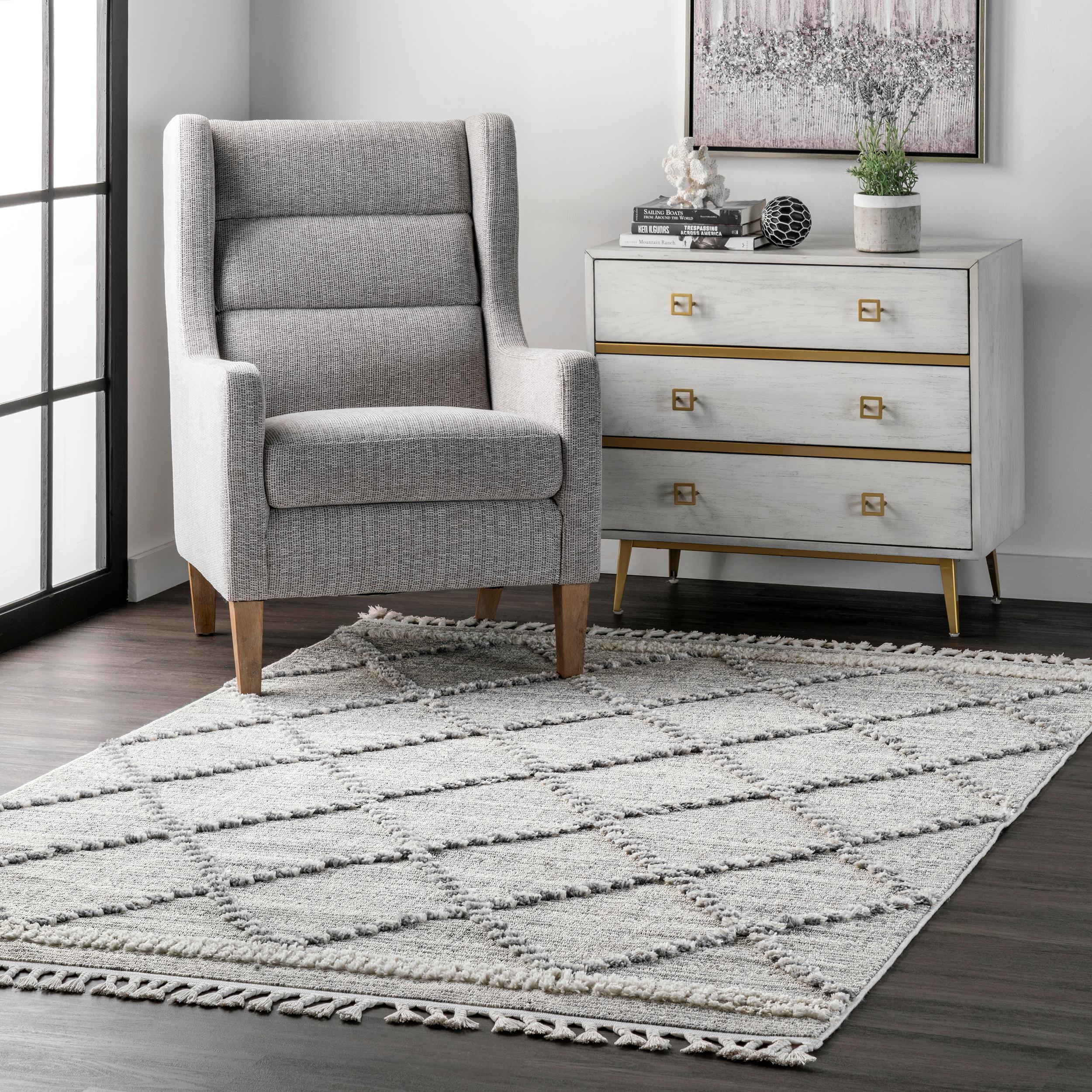 Reversible Gray Braided 25" Synthetic Easy-Care Runner Rug