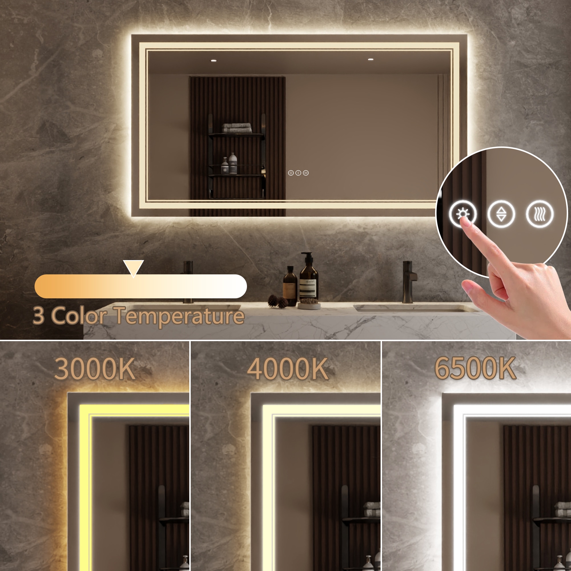 Bayfeve BFXB-6S3055-MIR Framed-Bath-Mirrors - View #9