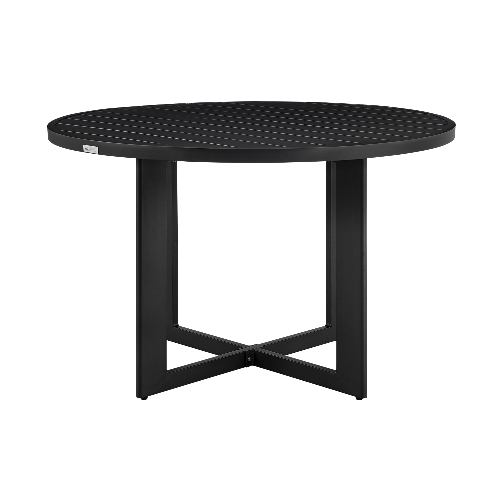 Armen Living 840254332690 Grand Round Outdoor Dining Table 48-in W x 48-in L