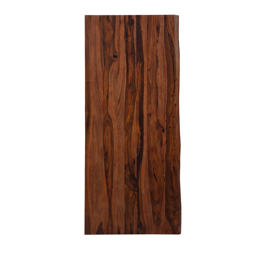 Sparrow Peak Sparrow Wood 96-in x 24.96-in x 1.5-in Natural Straight Senna  Siamea Butcher Block Countertop in the Kitchen Countertops department at