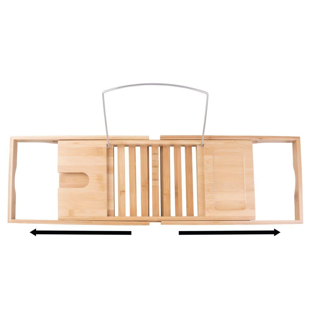 Hastings Home Bamboo Wood Bathtub Caddy 9.5-in x 2-in in the Bathtub &  Shower Caddies department at