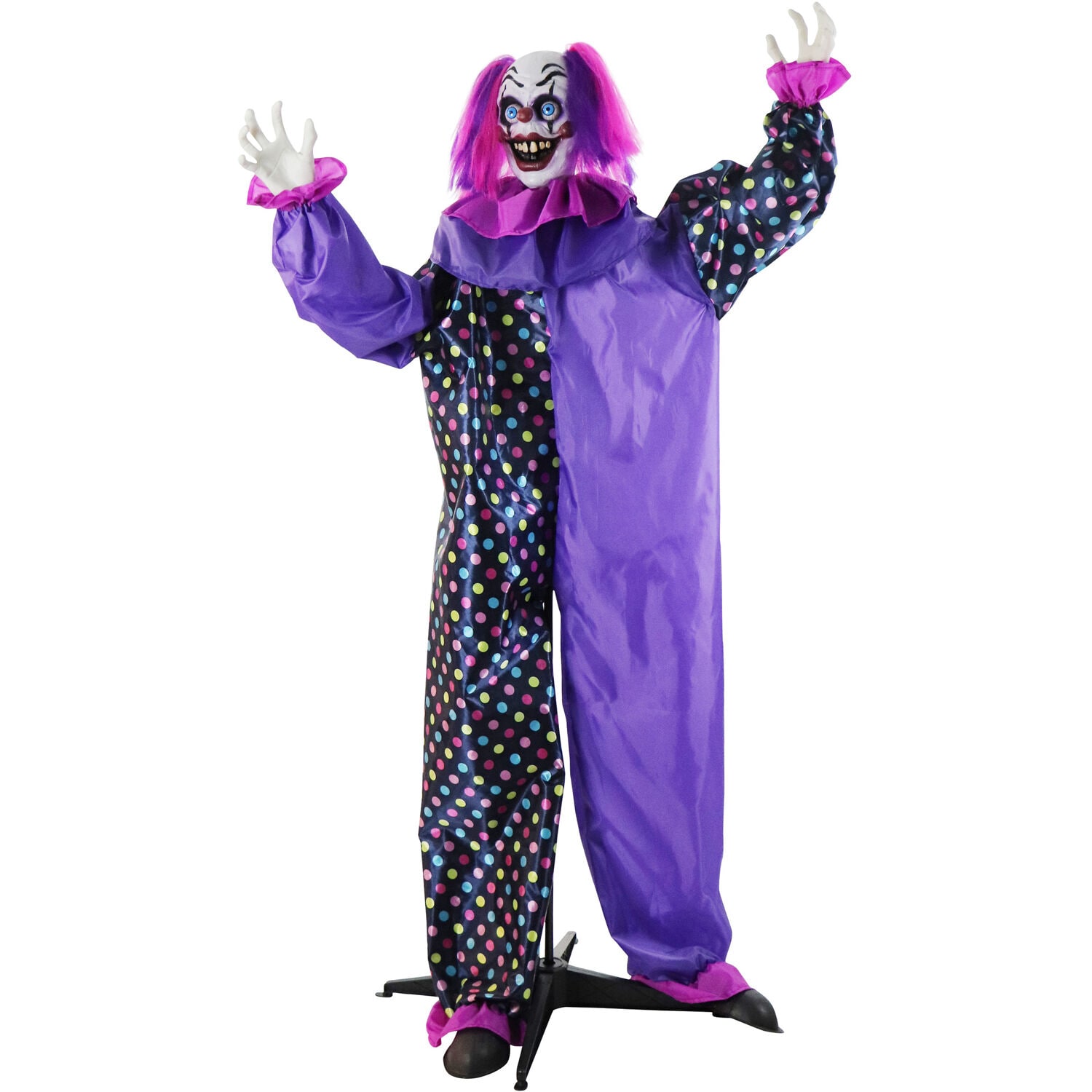 Haunted Hill Farm 5.33-ft Freestanding Talking Lighted Clown ...