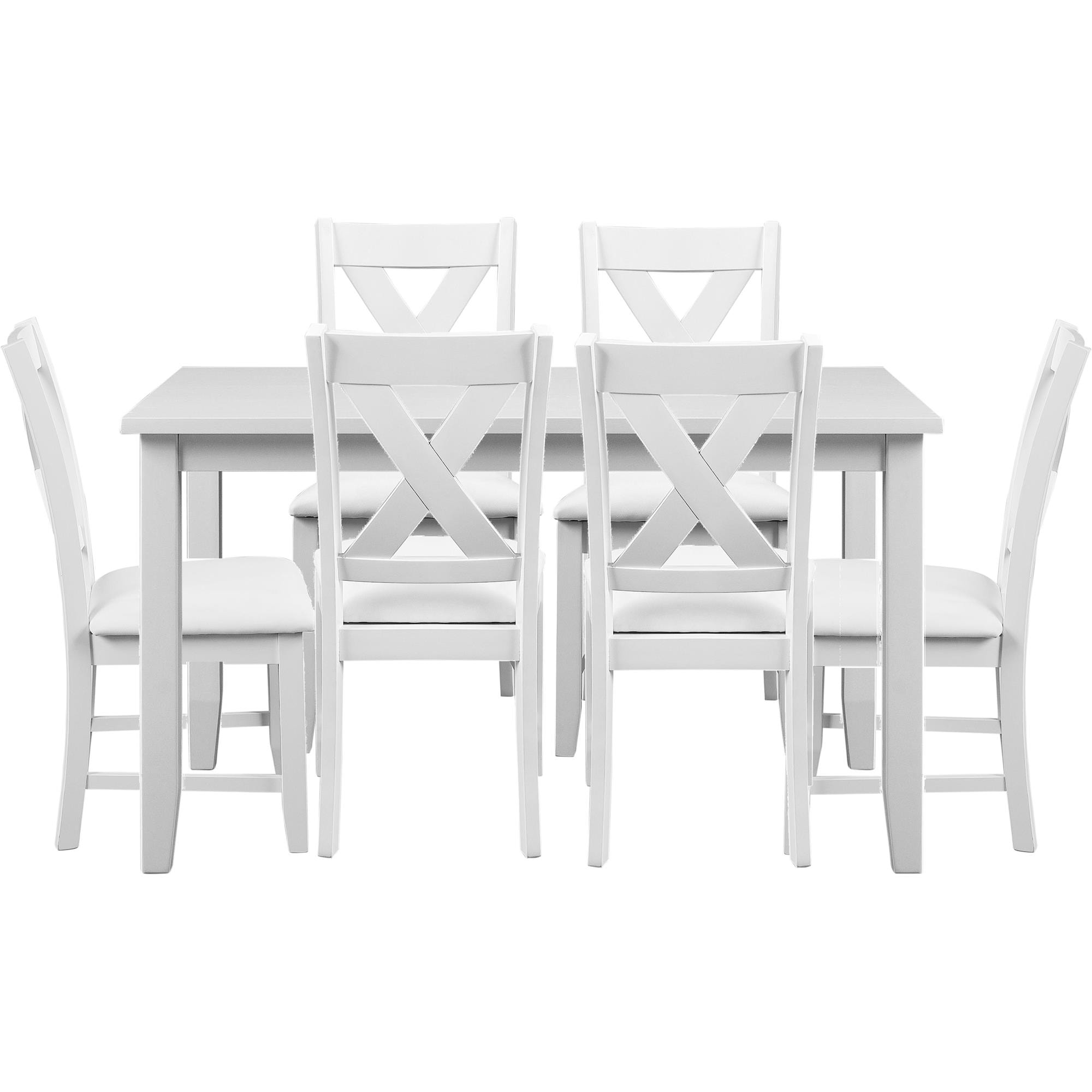 Camden Isle 163449 Kendal White Contemporary/Modern Dining Room Set with Rectangular Table ( Seats 6 )