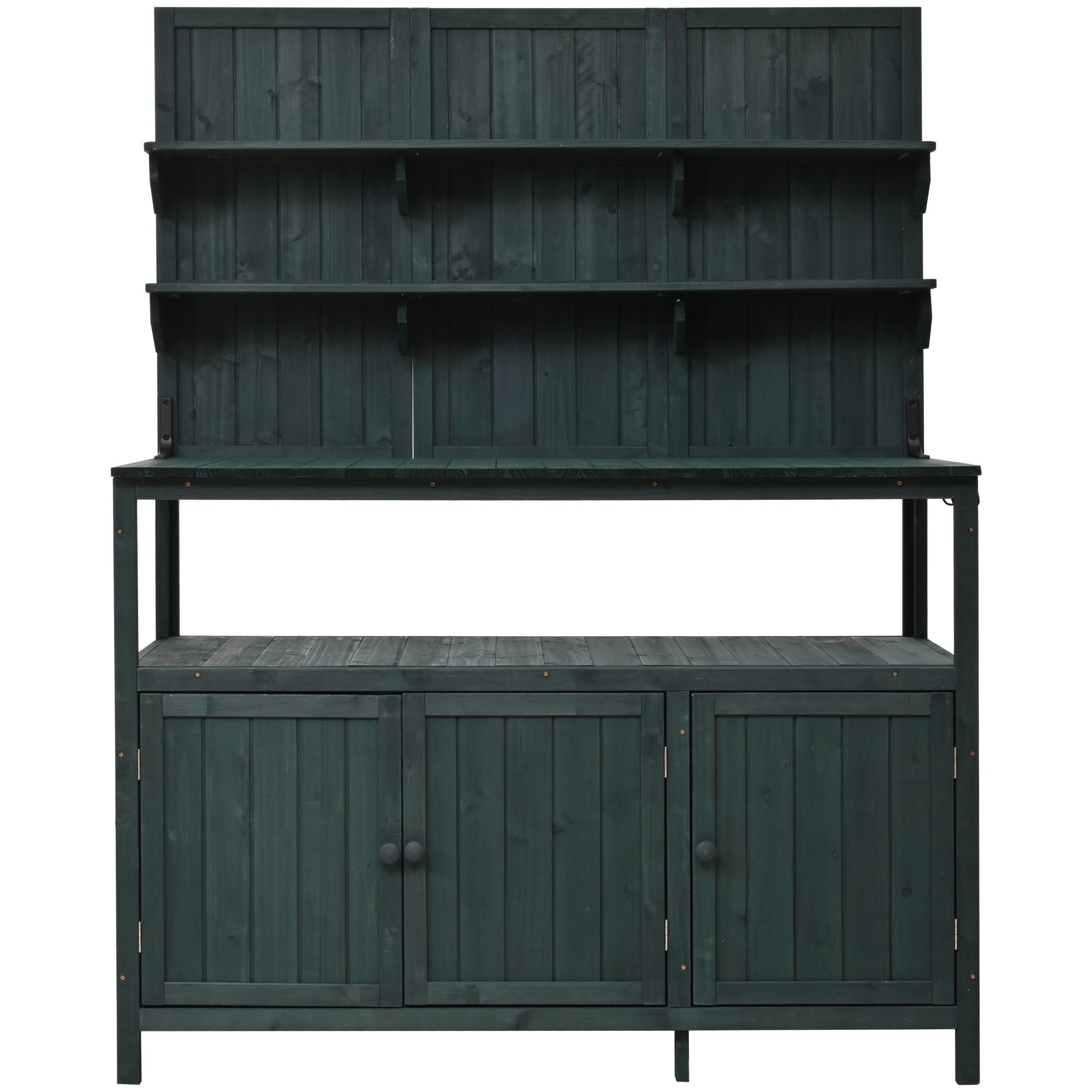 SINOFURN SYA010593GN 50.2-in x 65.4-in x 19.6-in Green Potting Bench