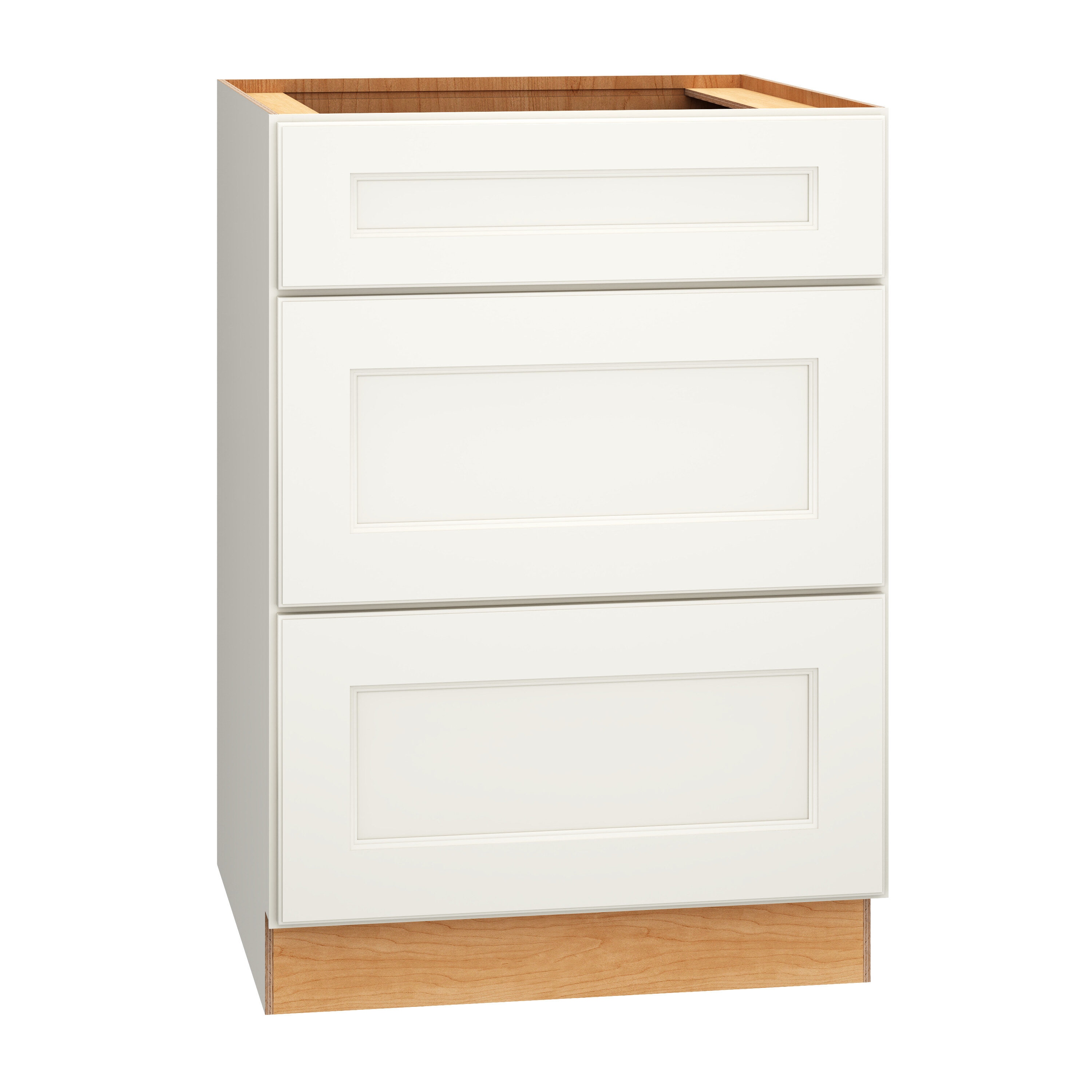 Diamond Express 325 3DB24 Macaulay 24-in W x 34.5-in H x 24-in D White 3 -Drawers Drawer Base Fully assembled Plywood Cabinet (Recessed Panel Square)