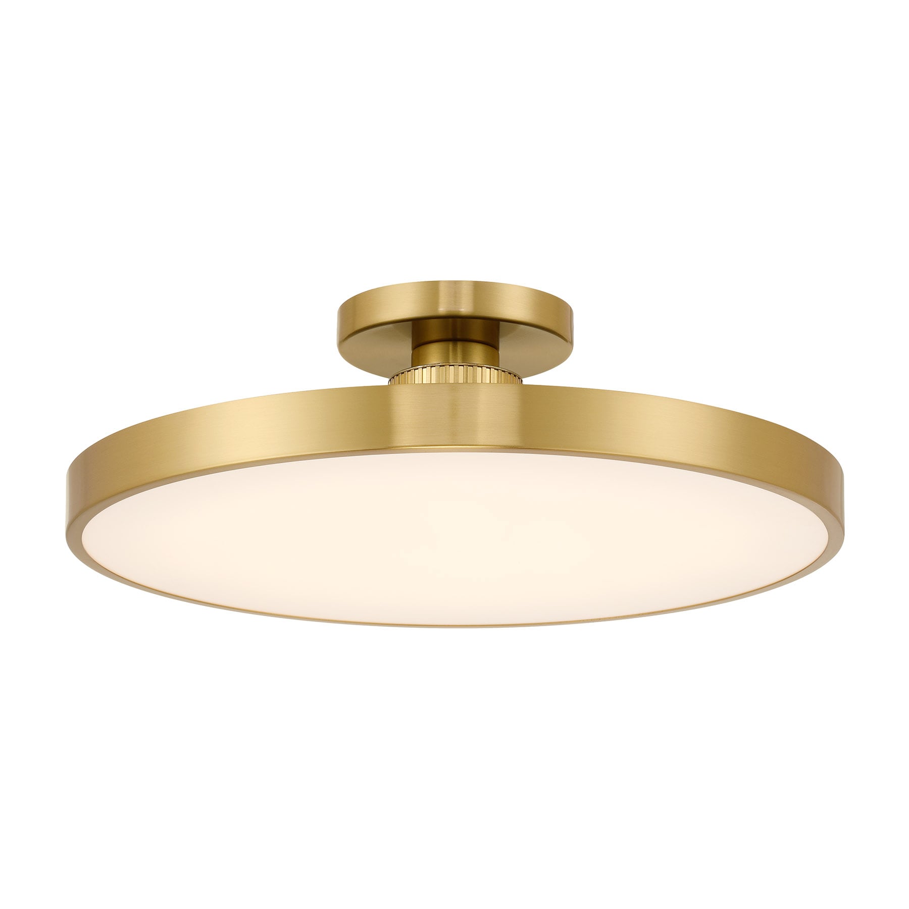 Savoy House 6-2969-1-322 Thayer 1 -Light 20-in Antique Brass Integrated LED Semi Flush Mount Light