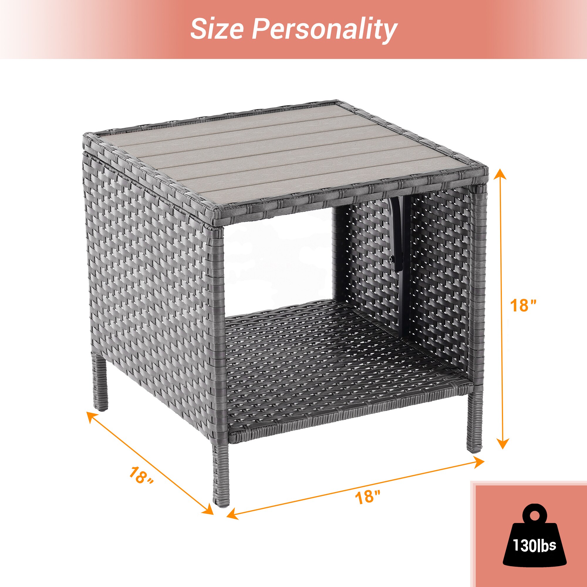 ACEGOSES LW-115T3-GY Patio-Tables - View #3