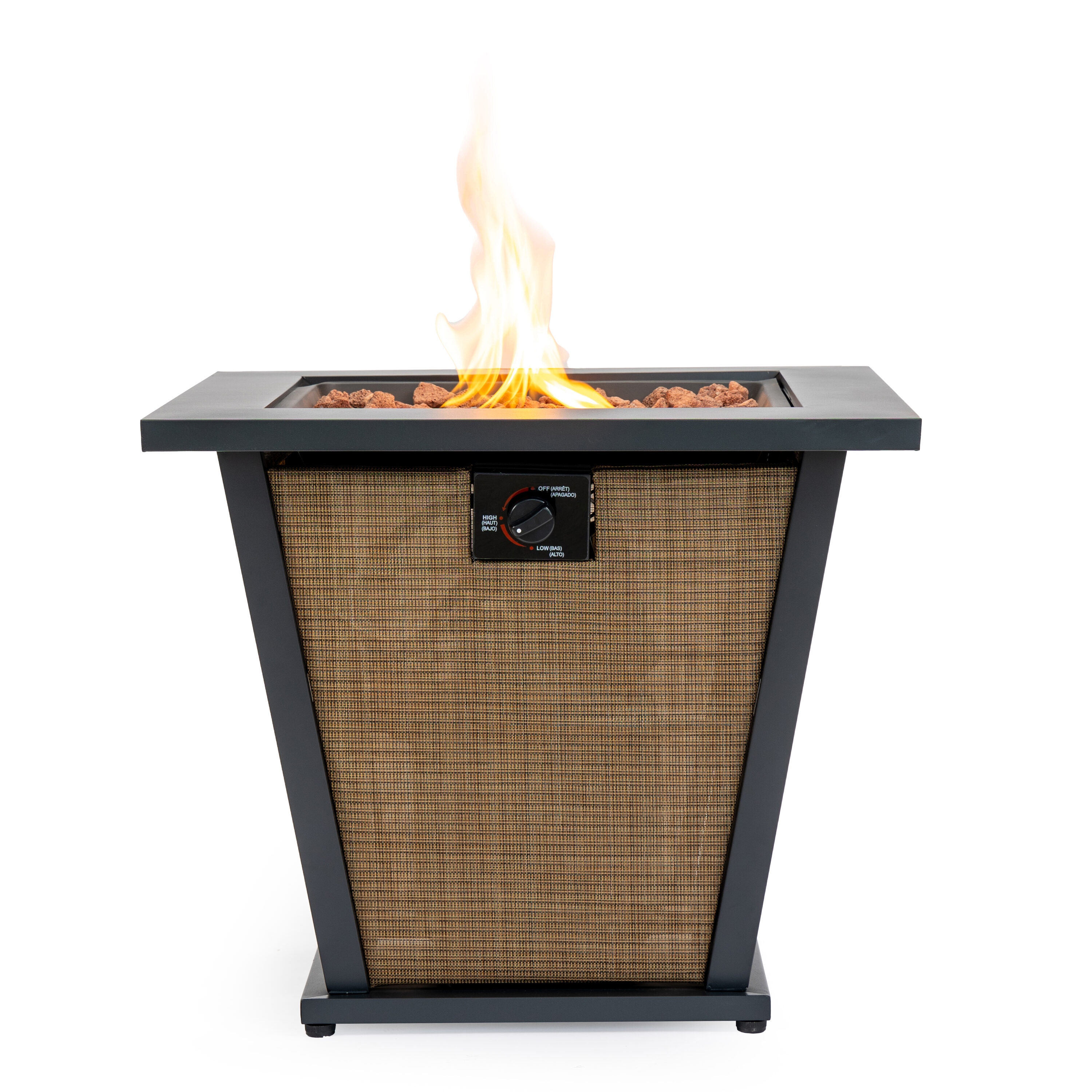 Damerin - 50000 -BTU Brown Steel Liquid propane Outdoor Fireplace