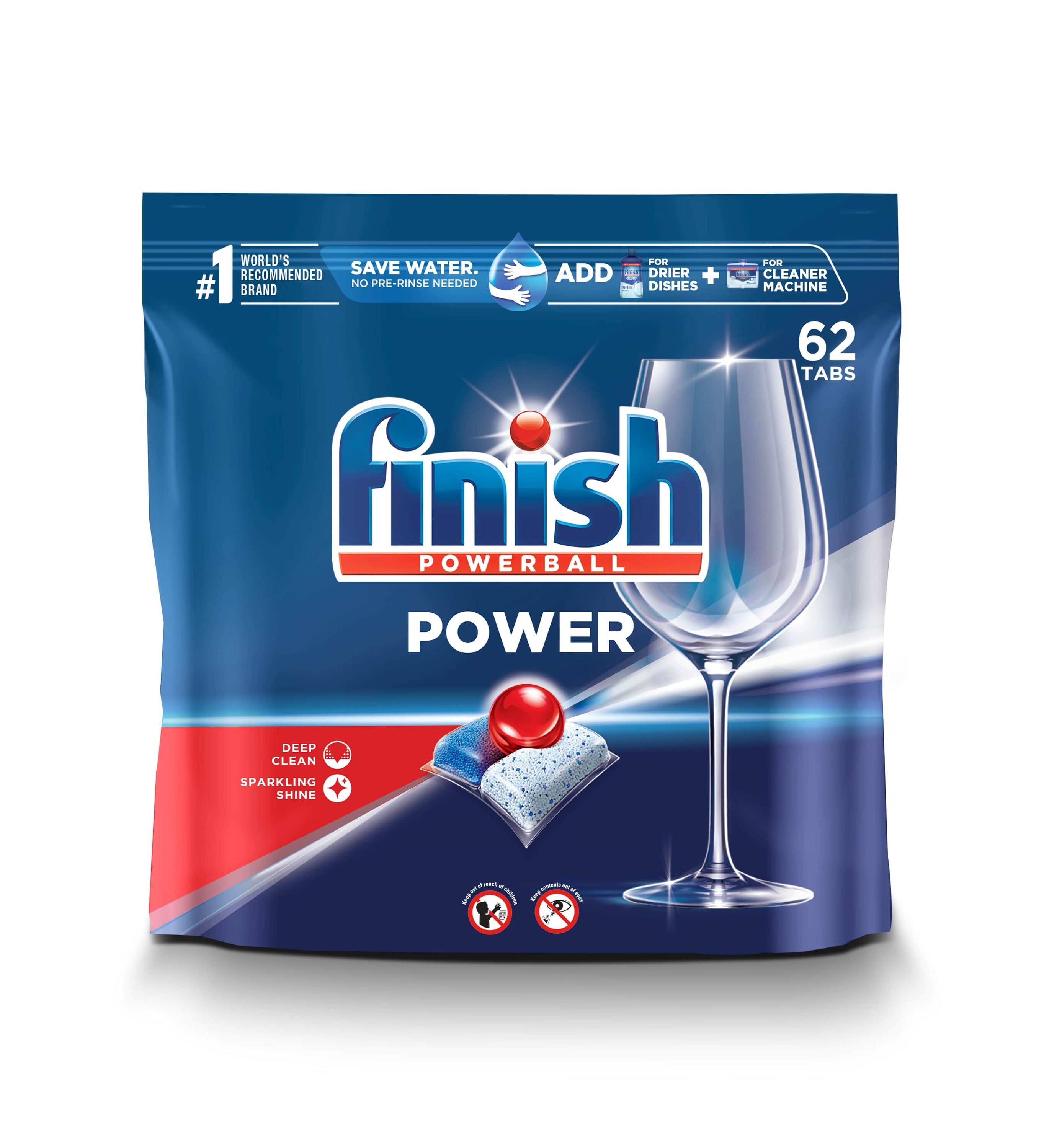 Shop Finish Power 62-Count Dishwasher Detergent & Jet Dry Rinsing