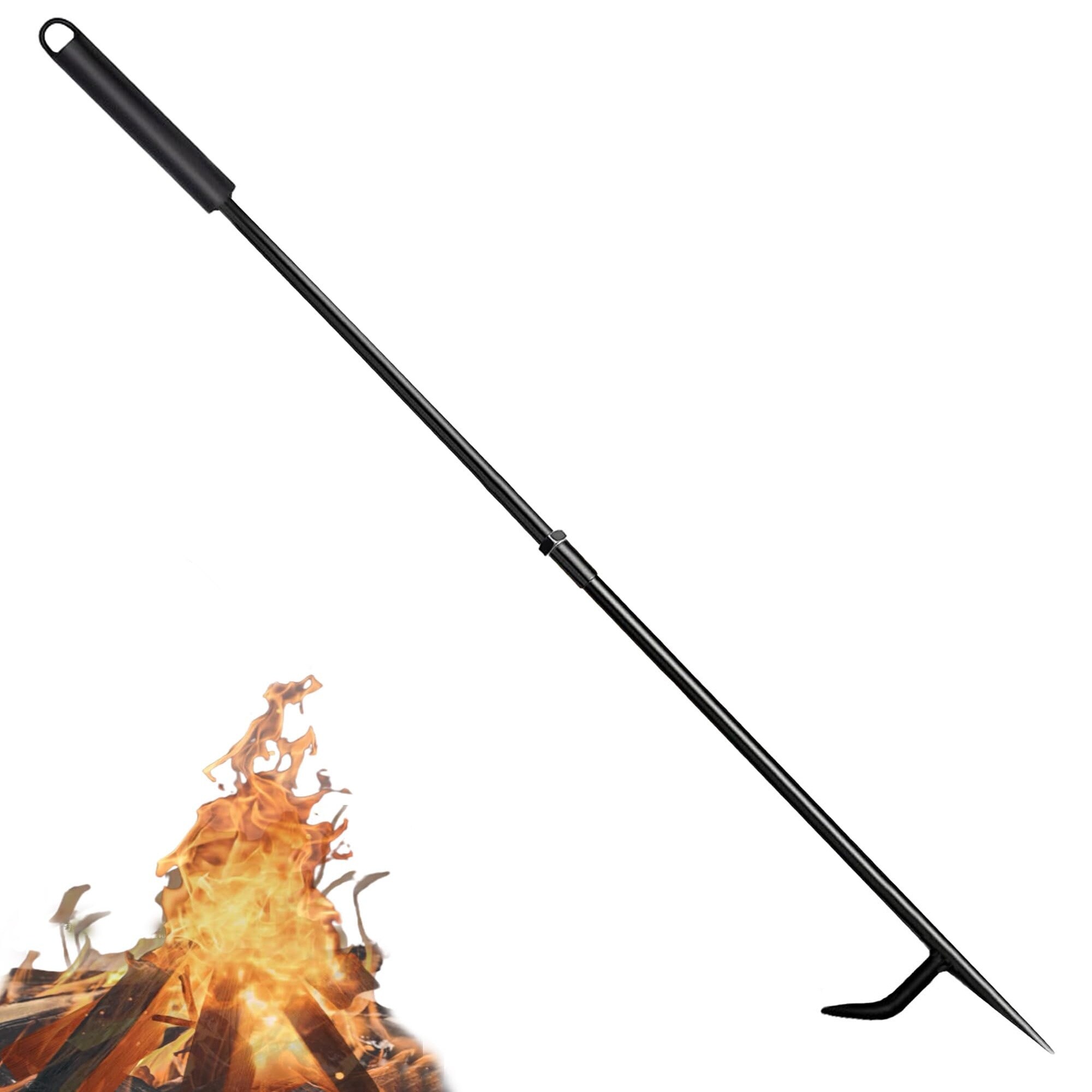 AOIZGMY 34 Inch Heavy Duty Solid Steel Fire Poker with Portable Removable Design for Fire Pit Outdoor Fireplace and Indoor Use #LAZ0818Z448