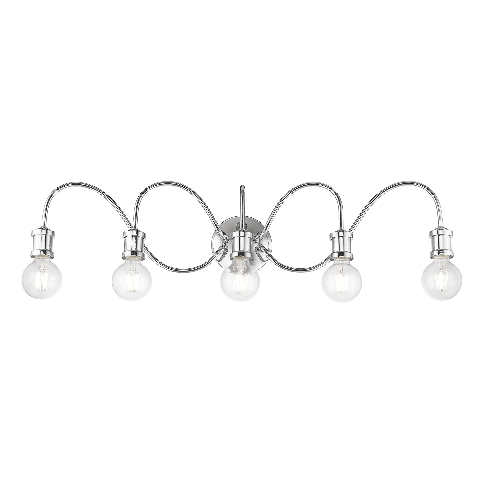 Lansdale Polished Chrome 5-Light Transitional Vanity Sconce