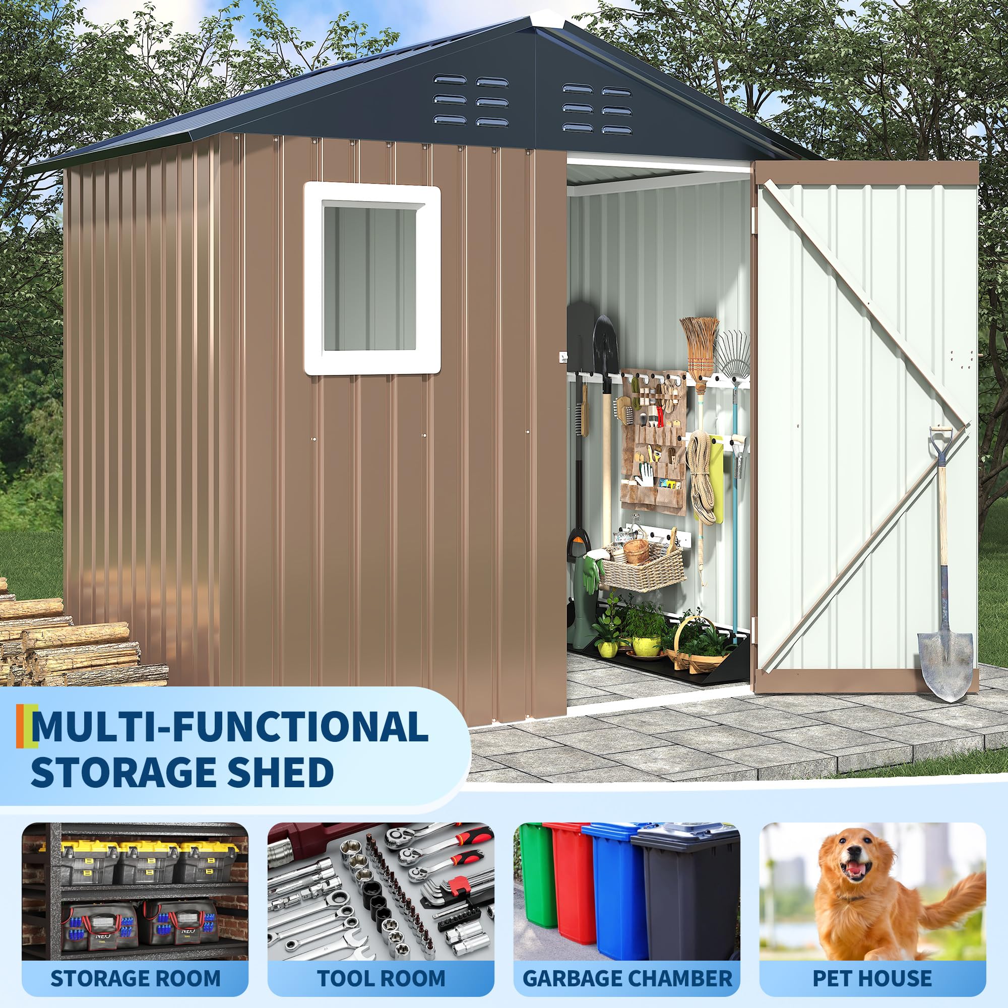 Garvee L129GLZLCLGX Metal-Storage-Buildings-Sheds - View #3
