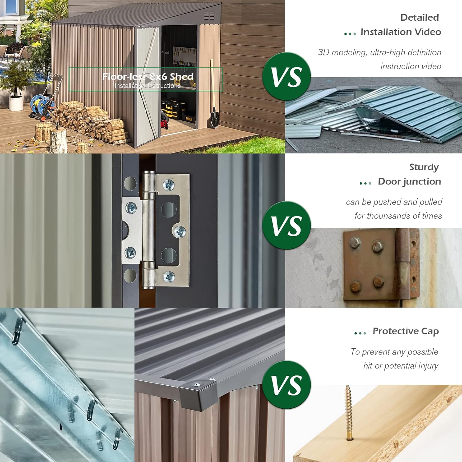 AECOJOY 16234GR-LS02 Metal-Storage-Buildings-Sheds - View #4