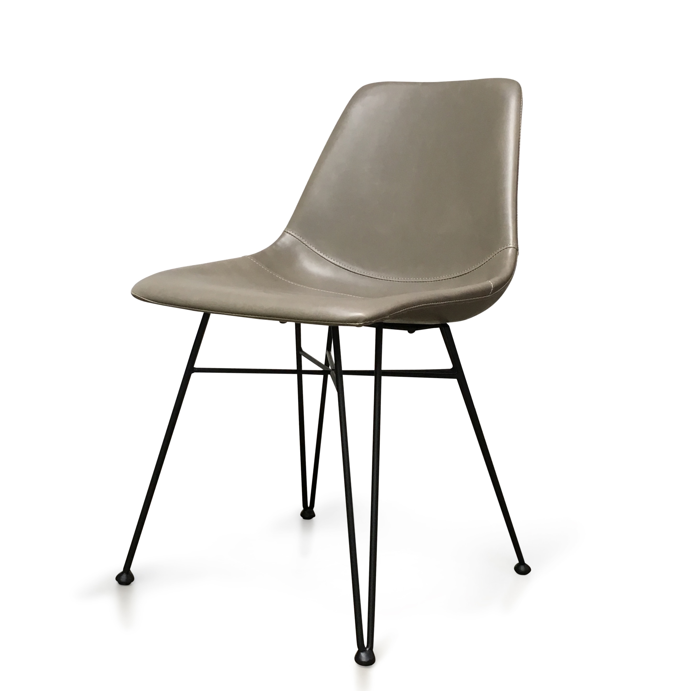 Gingko ODT501-TCH11 2 Odette Modern Light Grey Faux Leather Accent Chair