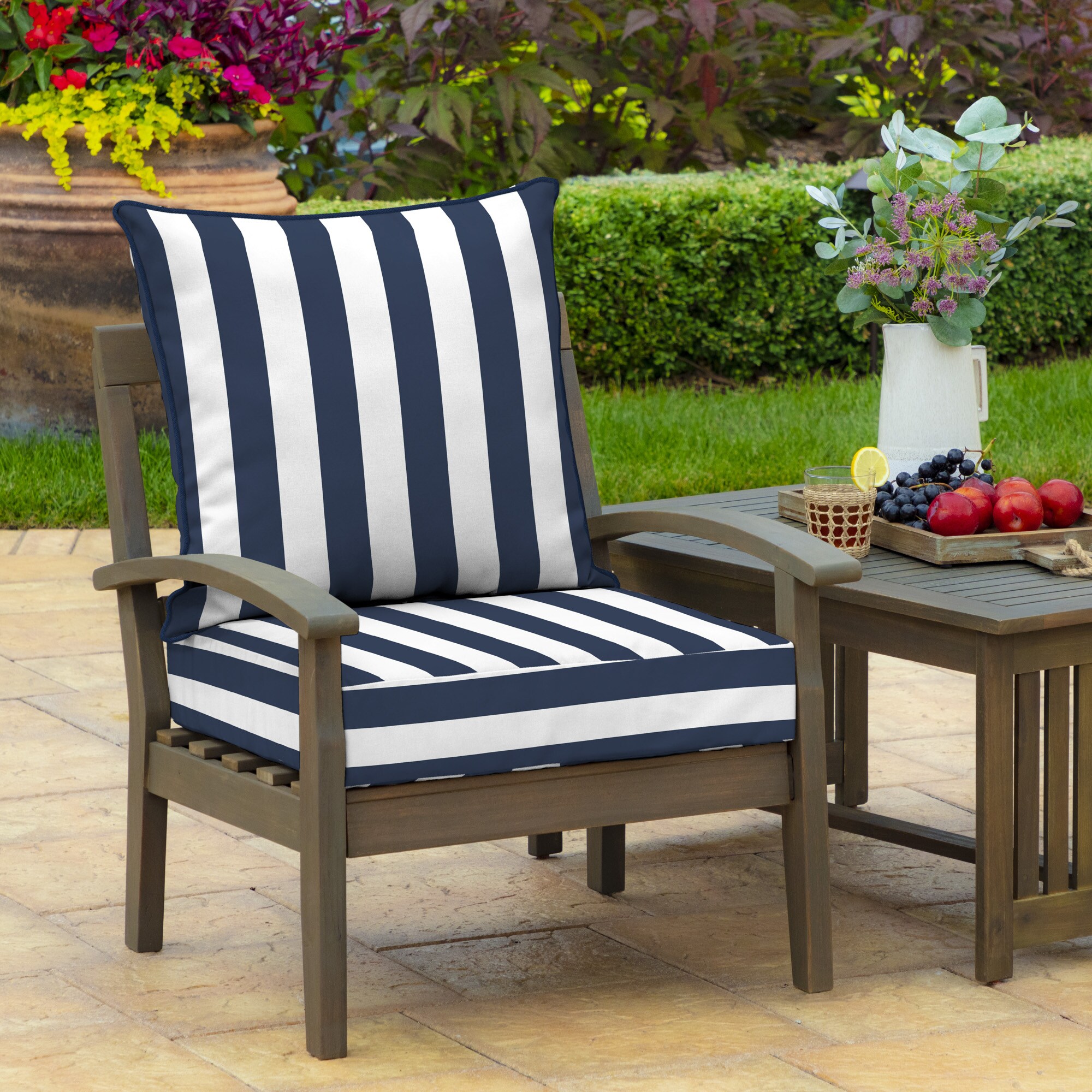 Arden Selections Tan Outdoor Deep Seat Cushion Set - 24 W x 24 D