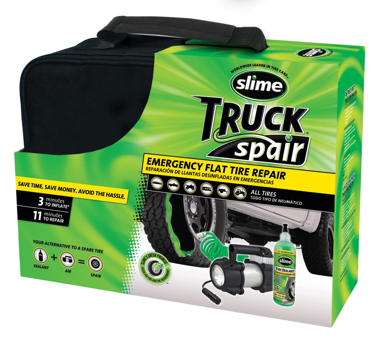 50050 Slime Kit anti-crevaison 473ml, Repair time: 15 min, Inflate