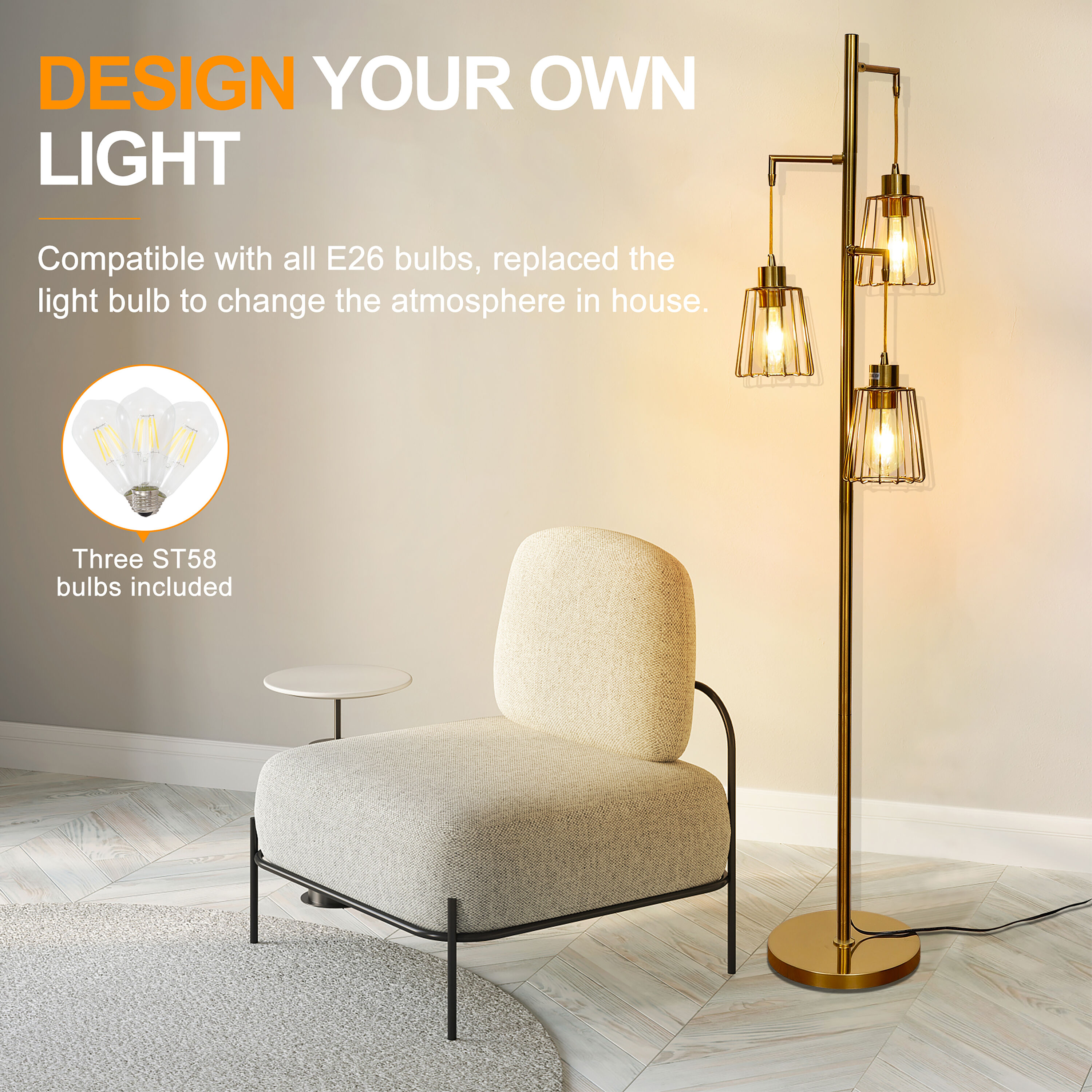 Netin NT-LDD-01GD floorlamps - View #6