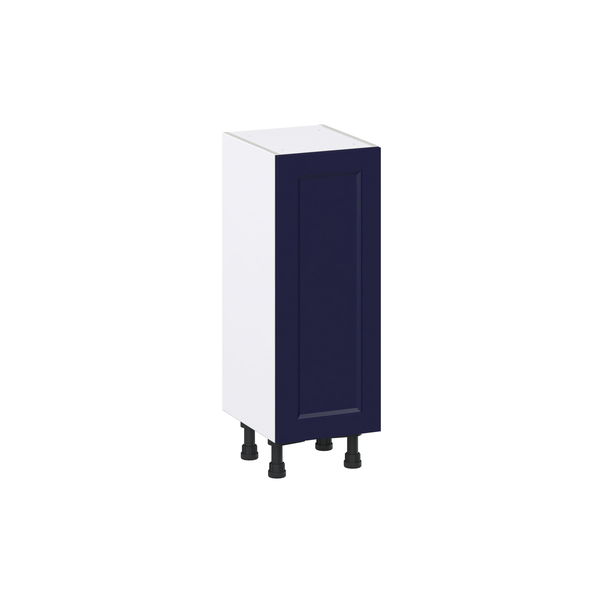 Hugo&Borg Lorette 12-in W x 34.5-in H x 25-in D Navy Blue Base Fully Assembled Cabinet (Recessed Panel Shaker Door Style)