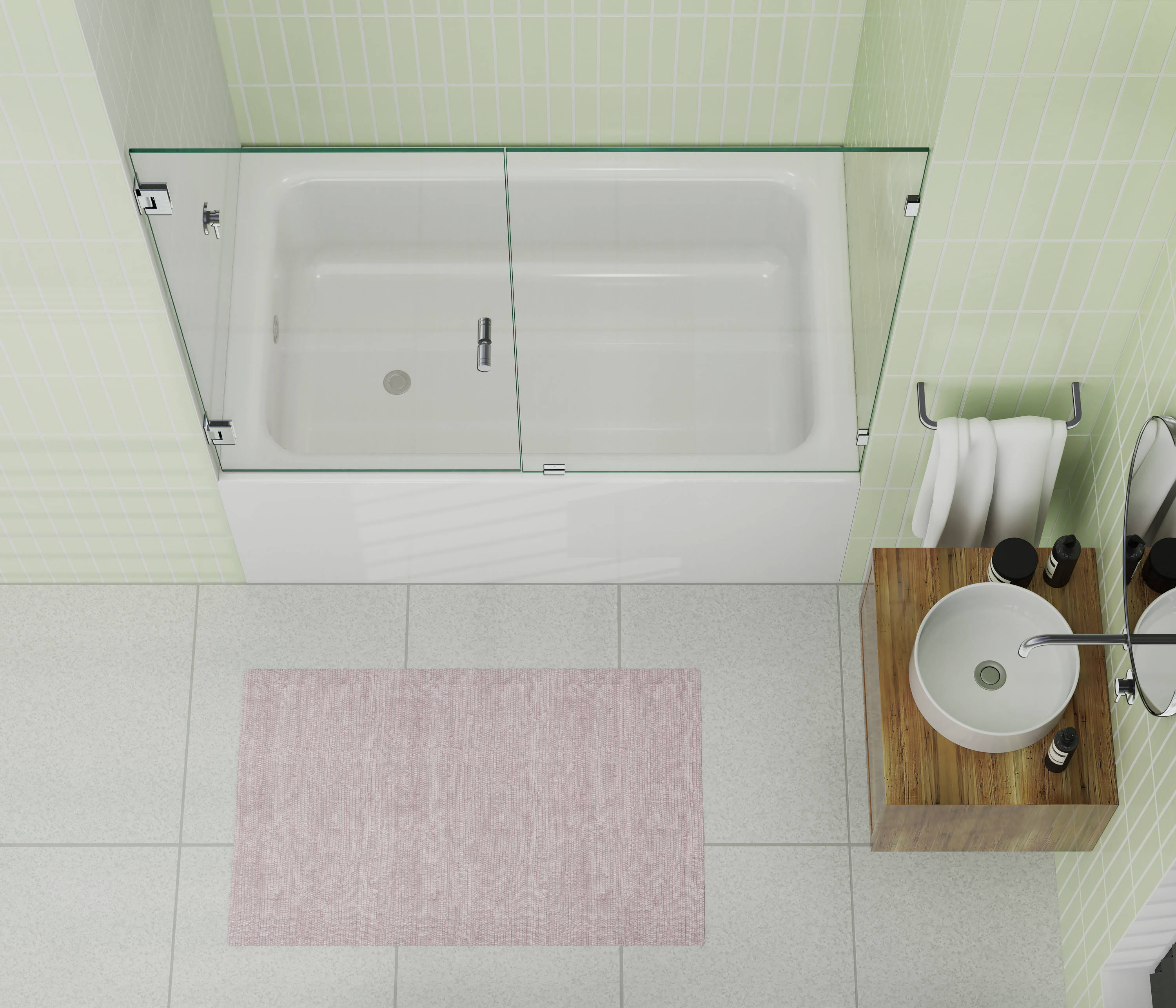 Glass Warehouse B-WH-63-BN Shower-Doors - View #3