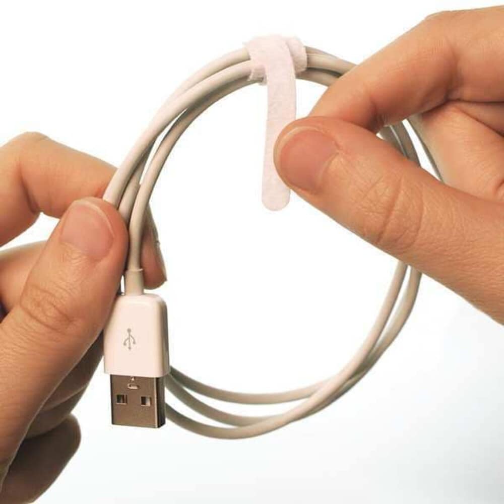 Rip-Tie  Cable Tie 3-1/2 in L 1/2 in Max Bundle Dia. White Nylon Polyethylene 14 lb Strength 56 PK