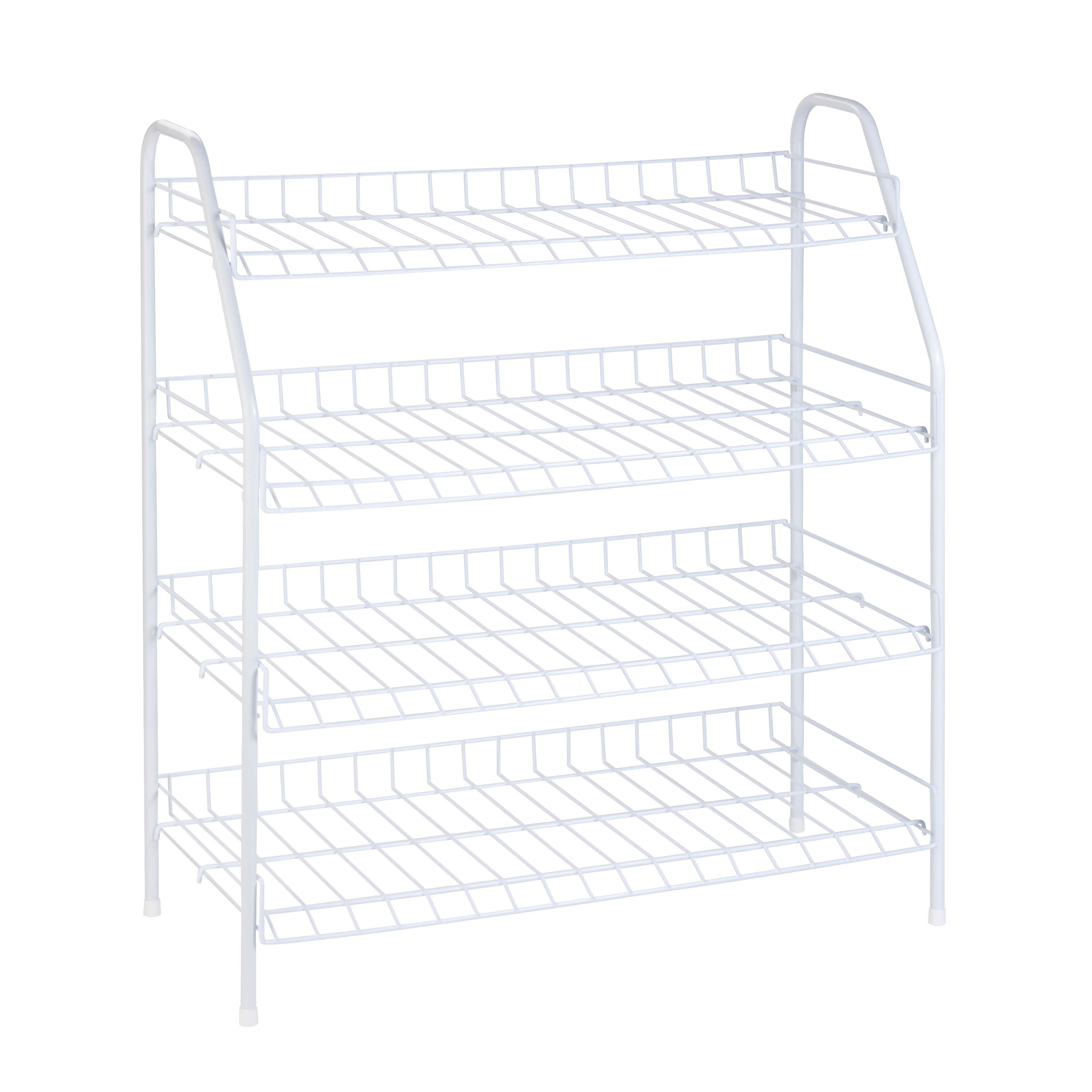 Honey-Can-Do SHO-09490 27.88-Inches H 8 pair White Steel Shoe organizer