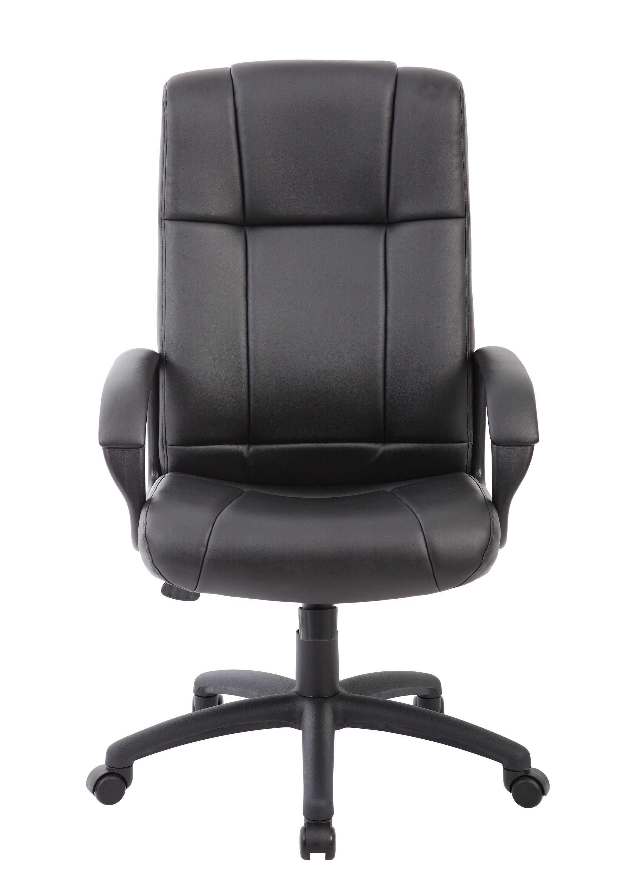 Elegant Executive High-Back Swivel Chair in Black Caressoft