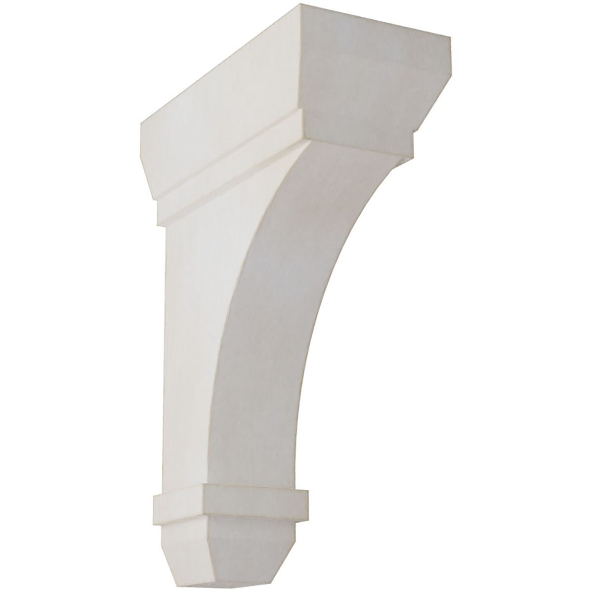 Ekena Millwork BKTWD02X05X07STWH Stockport 2-1/4-in x 5-in x 7-in Rubberwood White Wood Standard Bracket