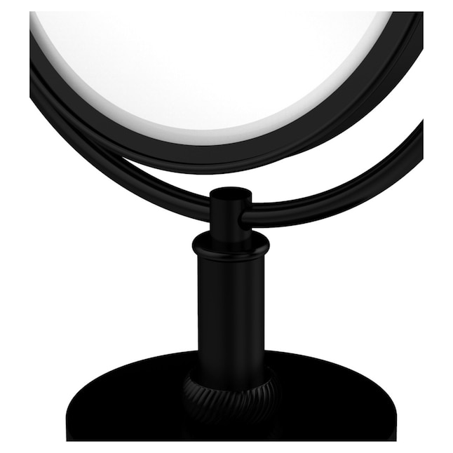 Allied Brass 8-in x 15-in Matte Gray Double-Sided Magnifying Countertop Vanity Mirror Allied Brass 8-in x 15-in Matte Gray Double-Sided Magnifying Countertop Vanity Mirror