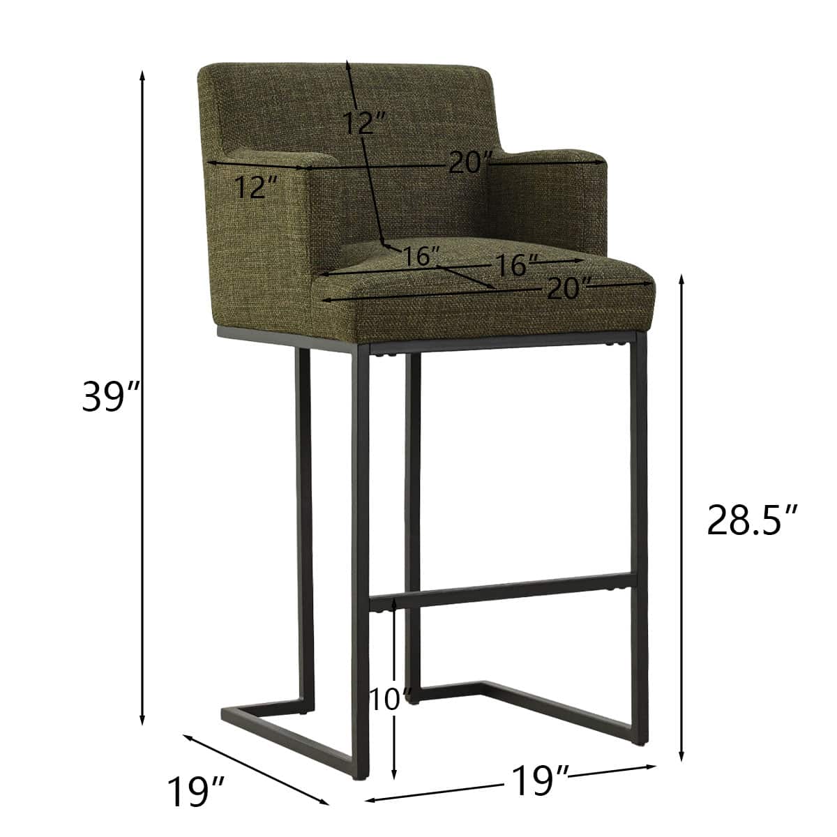 Maison Boucle MASON-ABAR-GREEN stools - View #3