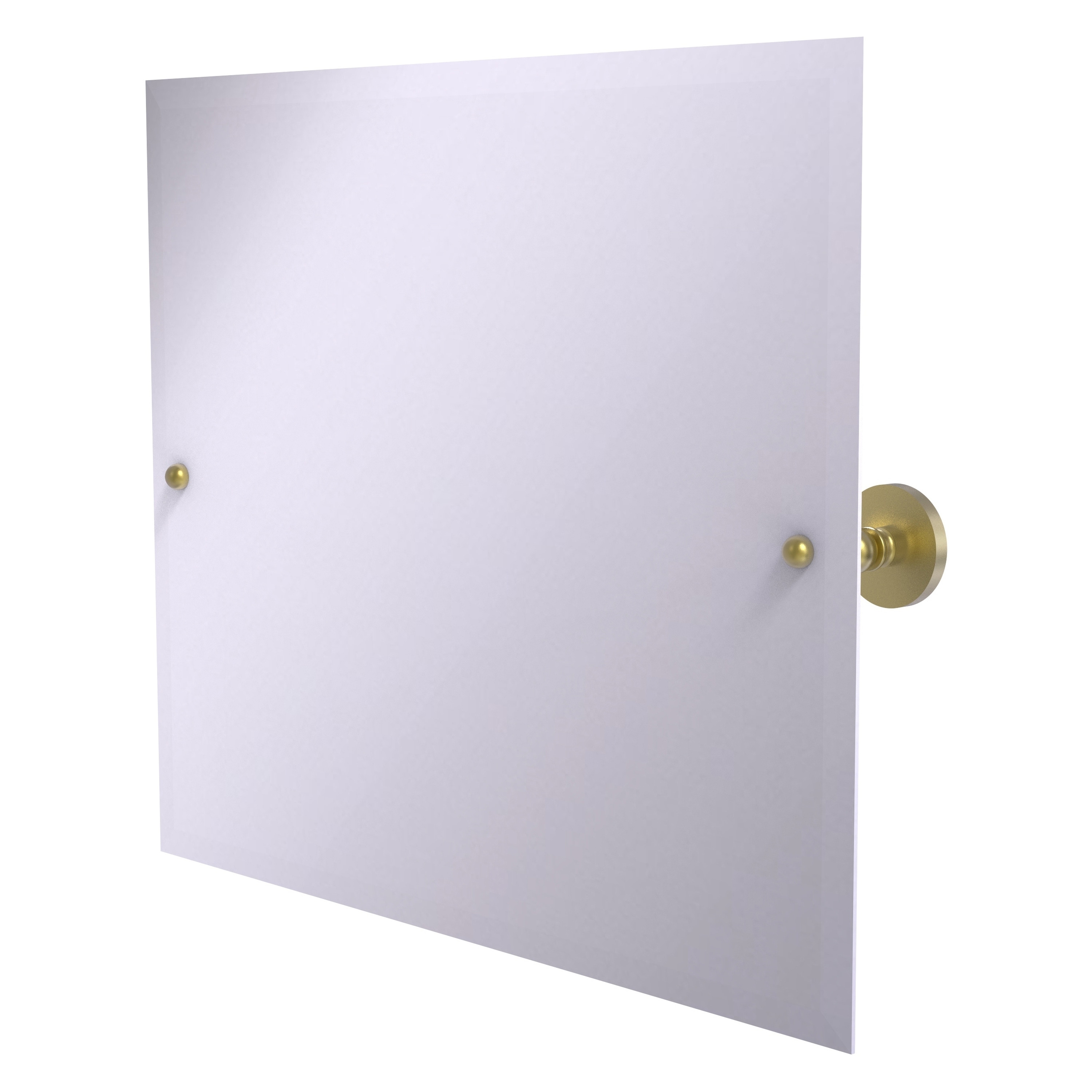 Allied Brass P1093-SBR Prestige Skyline 26-Inches x 21-Inches Beveled Frameless Rectangle Tilting Bathroom Vanity Mirror ( Satin Brass )