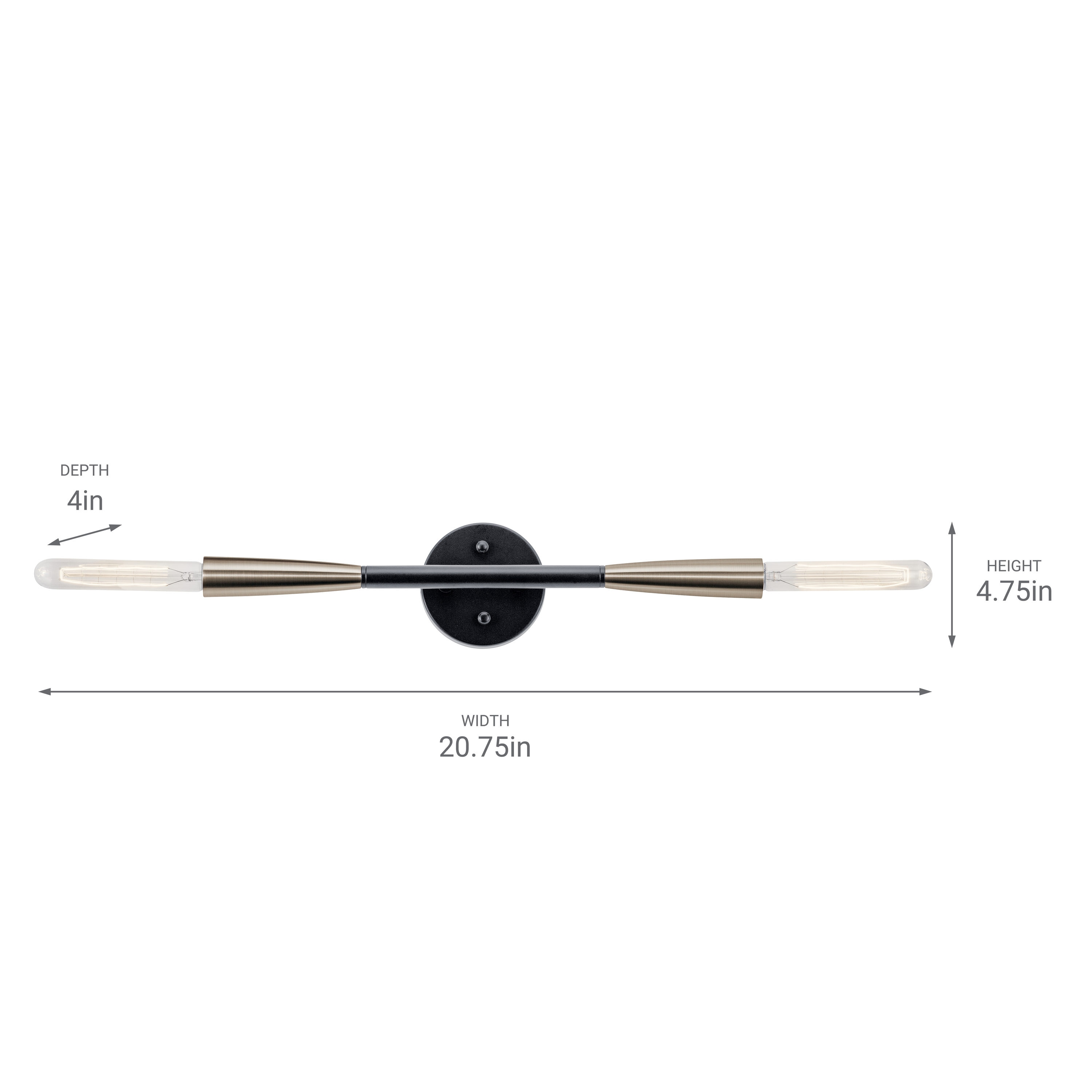 Modern Ambient Black Steel Dimmable Wall Sconce