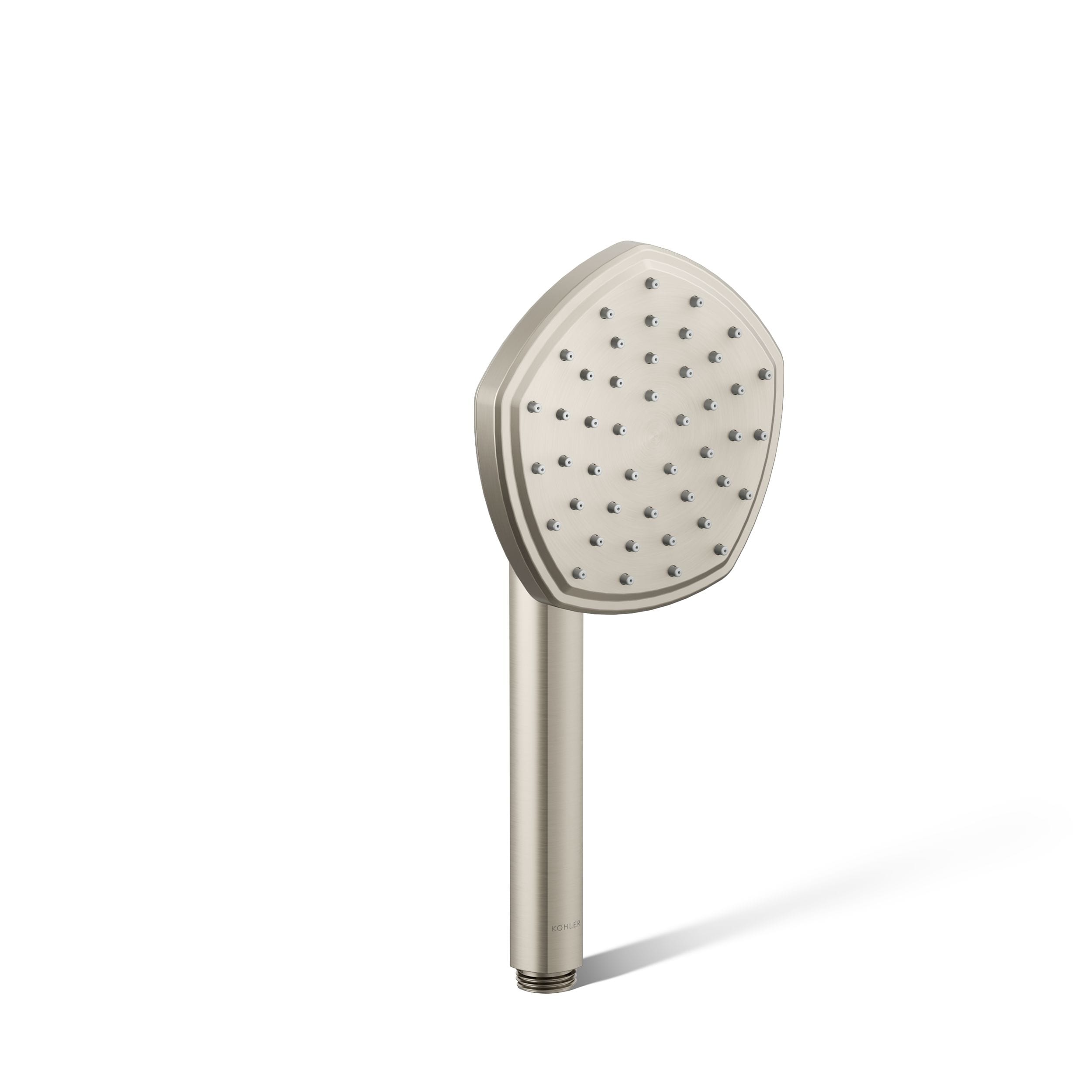 KOHLER Occasion 1 -Spray Vibrant Brushed Nickel 4.82-in Polygon Handheld Shower Head 2.5 GPM