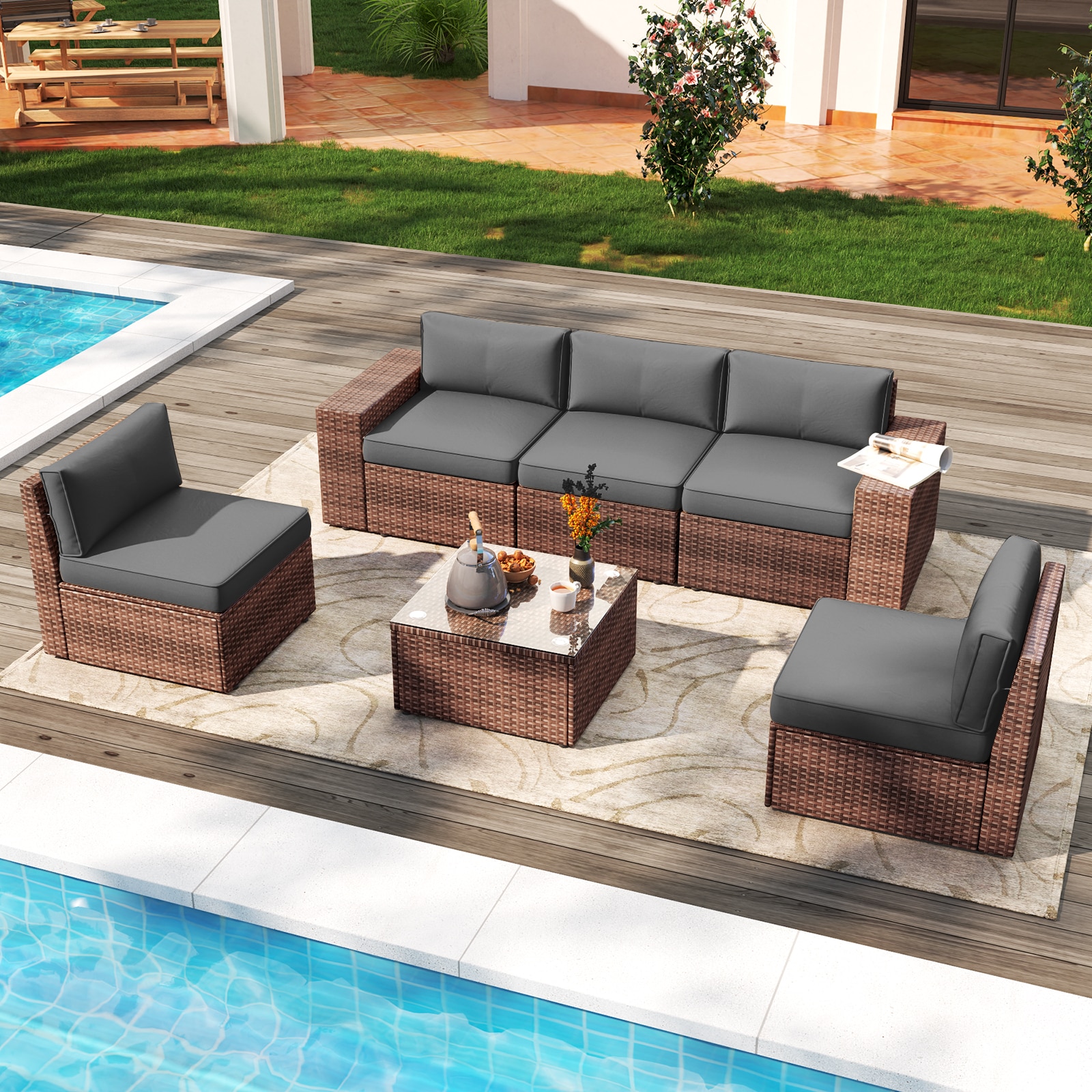 AOXUN G12039RDAB-PCS6 Patio-Conversation-Sets - View #7