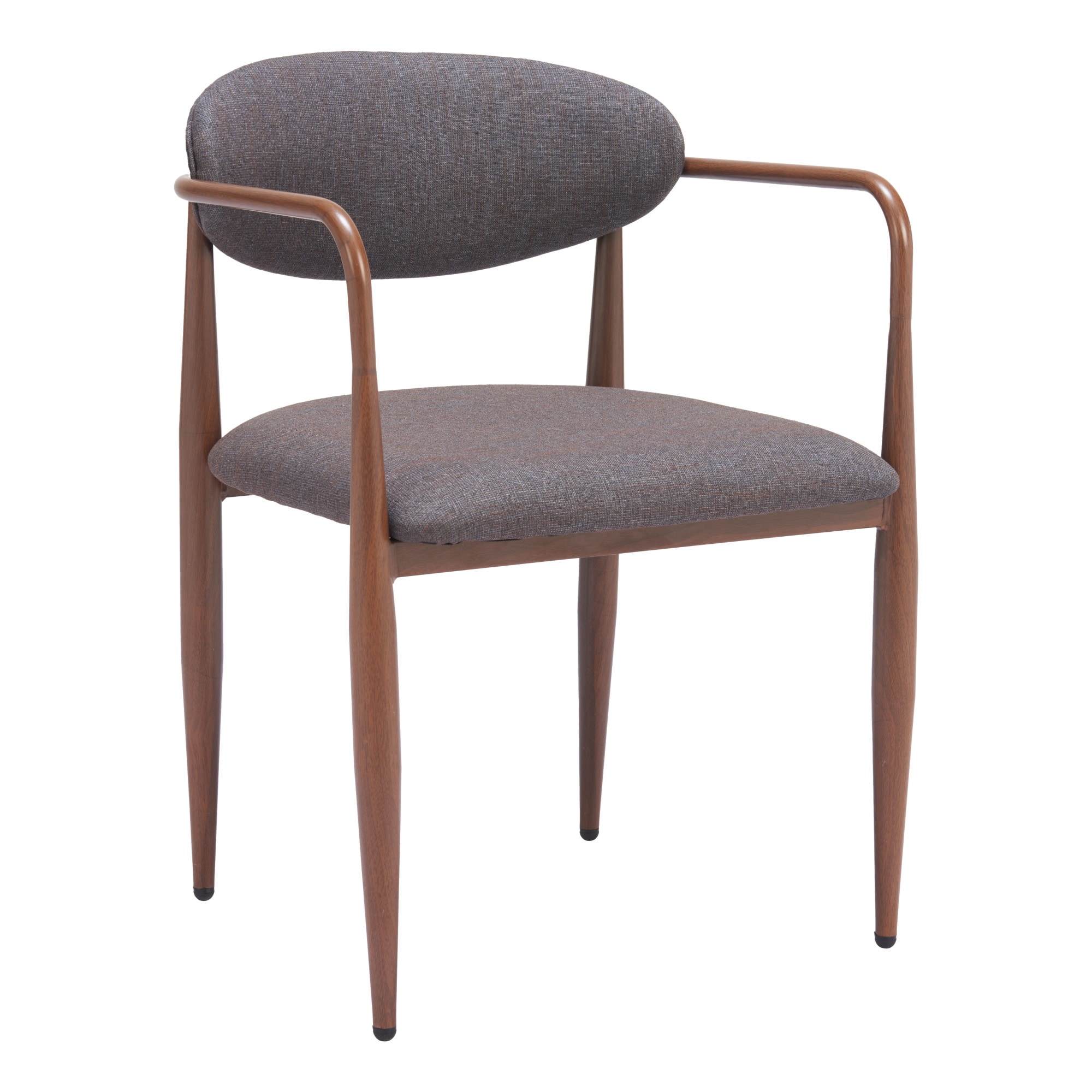 ZUO 110208 Set of 2 Contemporary/Modern Polyester/Polyester Blend Upholstered Dining Arm Chair (Wood Frame)