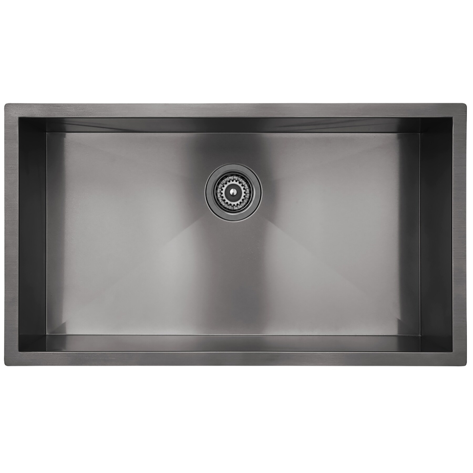 Matte Black Stainless Steel Single Bowl Undermount Kitchen Sink