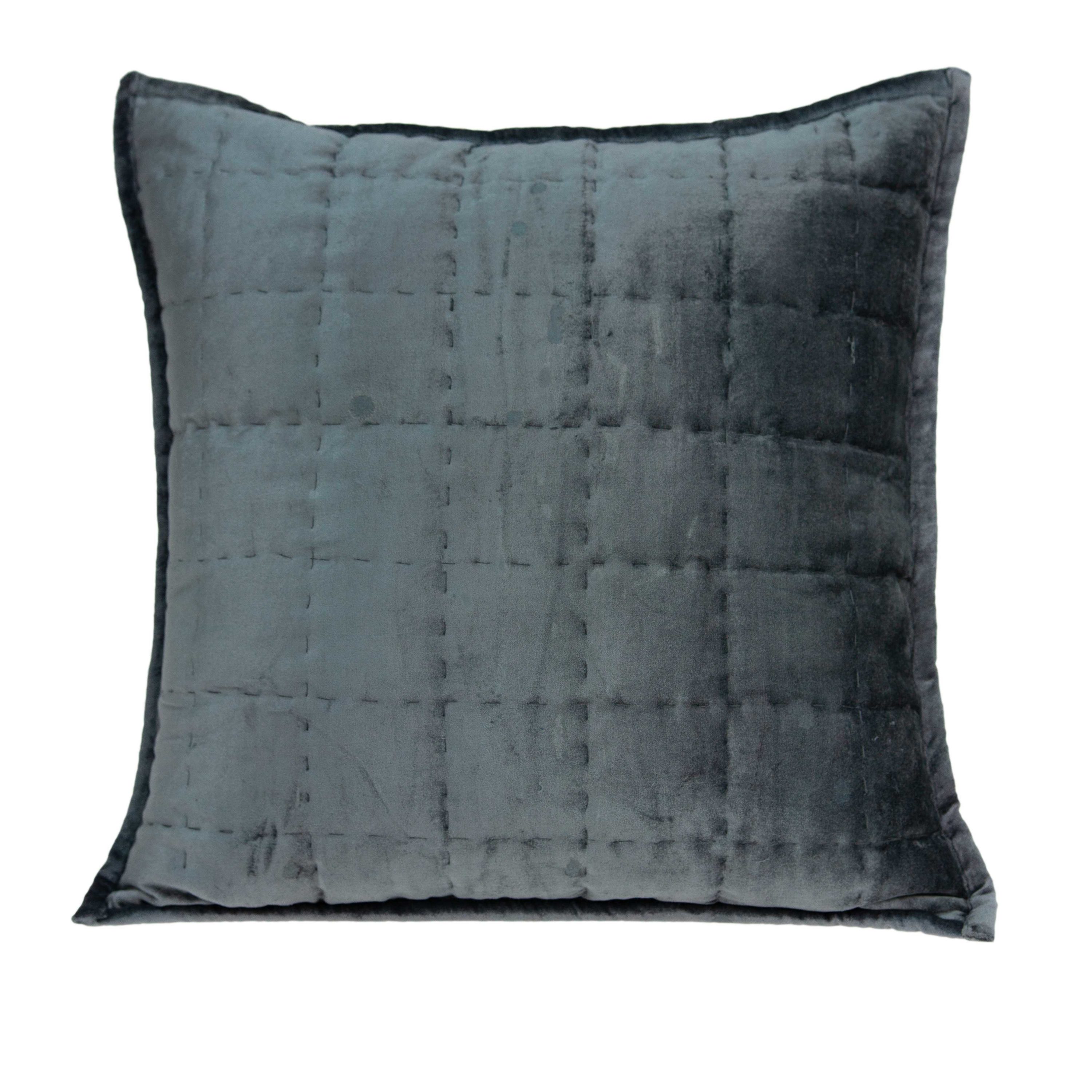 HomeRoots Jordan Charcoal Standard Cotton Viscose Blend Pillow Case at ...