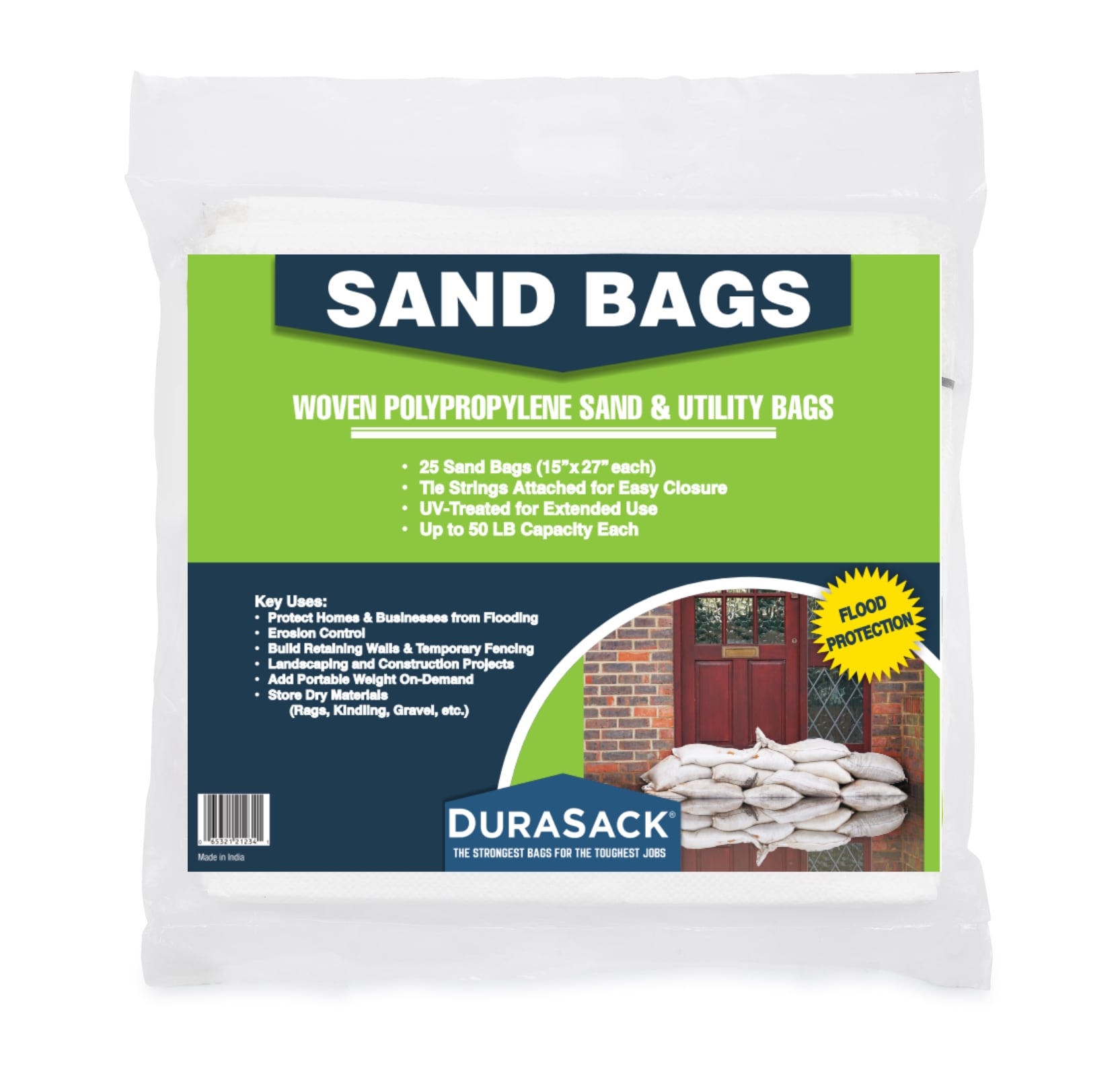 DuraSack Sand-Bag 25-Pack 50-lb Capacity Woven Polypropylene Sand-Bag in  the Sand Bags department at