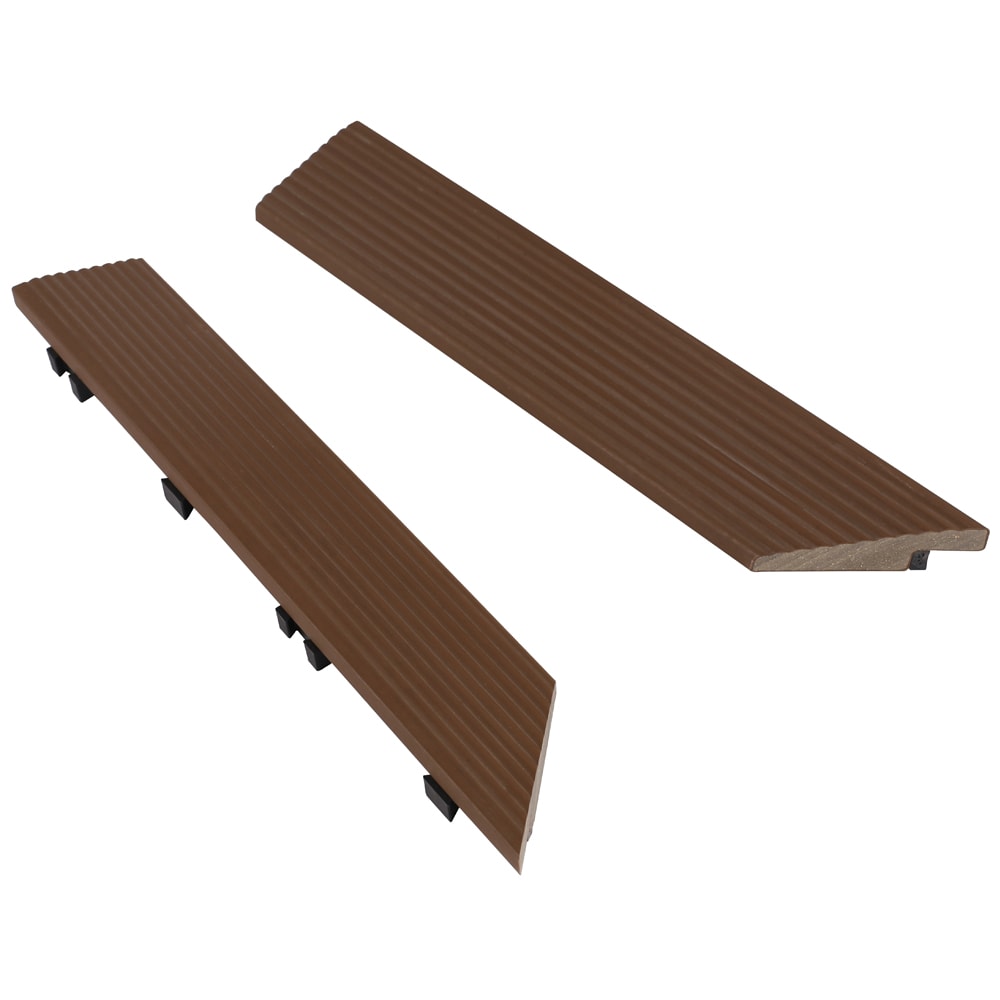 NewTechWood US-QD-IF-ZX-IP 2-in x 12-in 2 -Pack Brazilian Ipe Prefinished Composite Deck tile transition ( 0.5-sq ft )