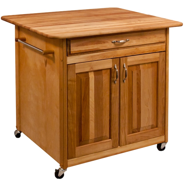 Catskill Craftsmen Brown Wood Base With, Crate 038 Barrel Kitchen Islands