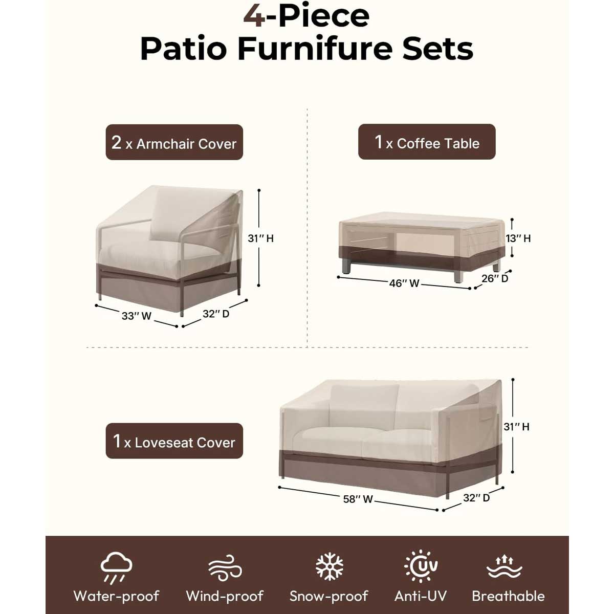 Aoibox LABPC2934 Patio-Furniture-Covers - View #3