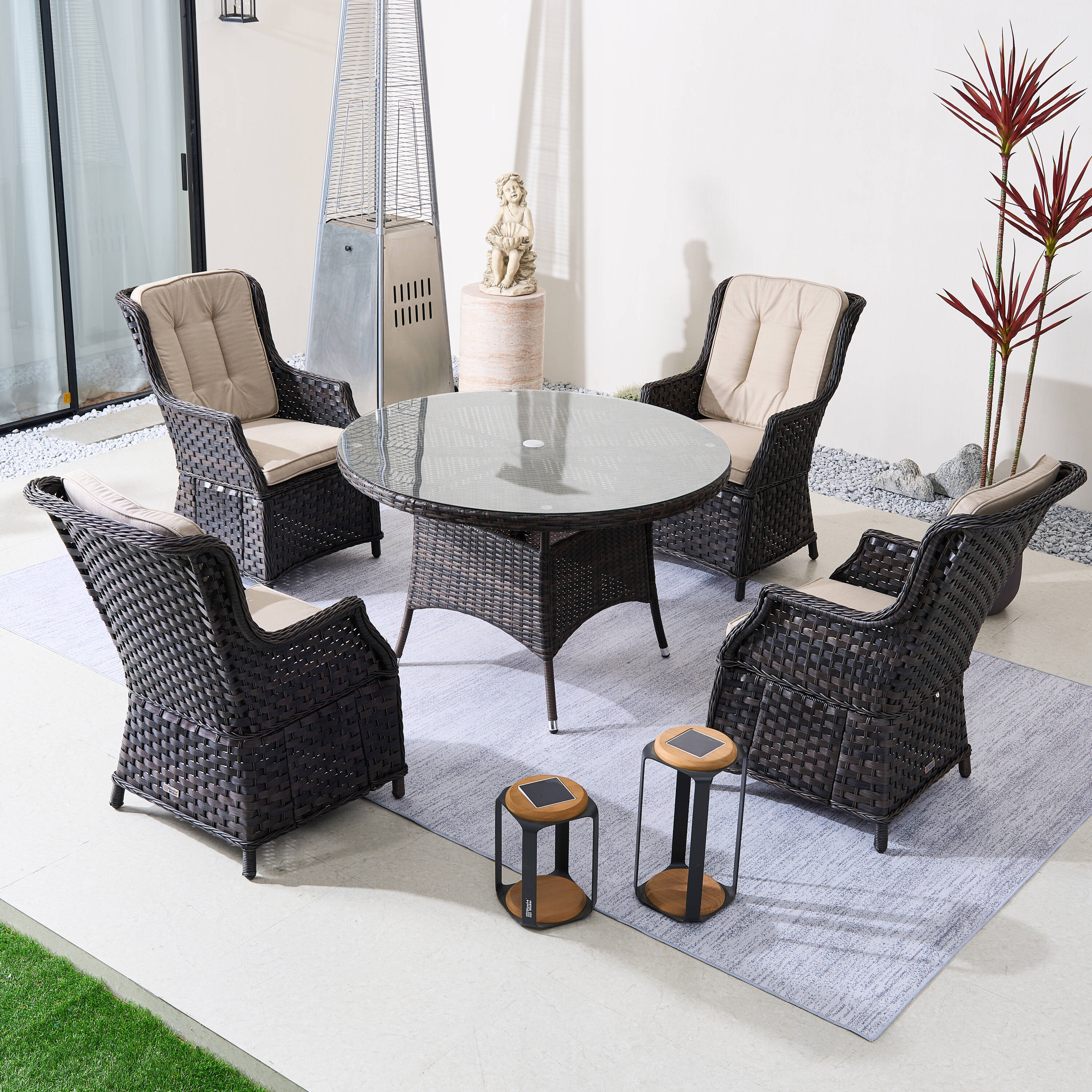 Direct Wicker DWD-4-010&1709-BR Patio-Dining-Sets - View #4