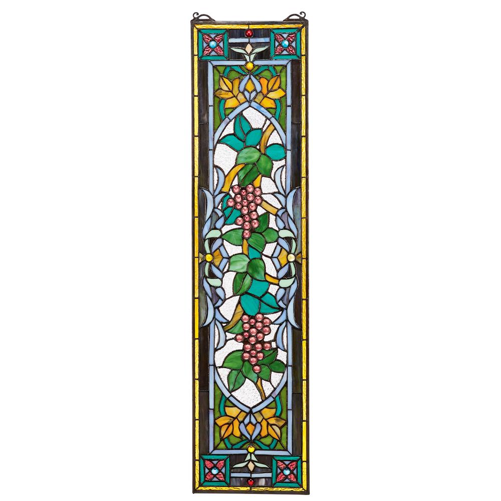 Design Toscano TF773 34.5-in H x 8.5-in W Floral/Plants Stained Glass Panel