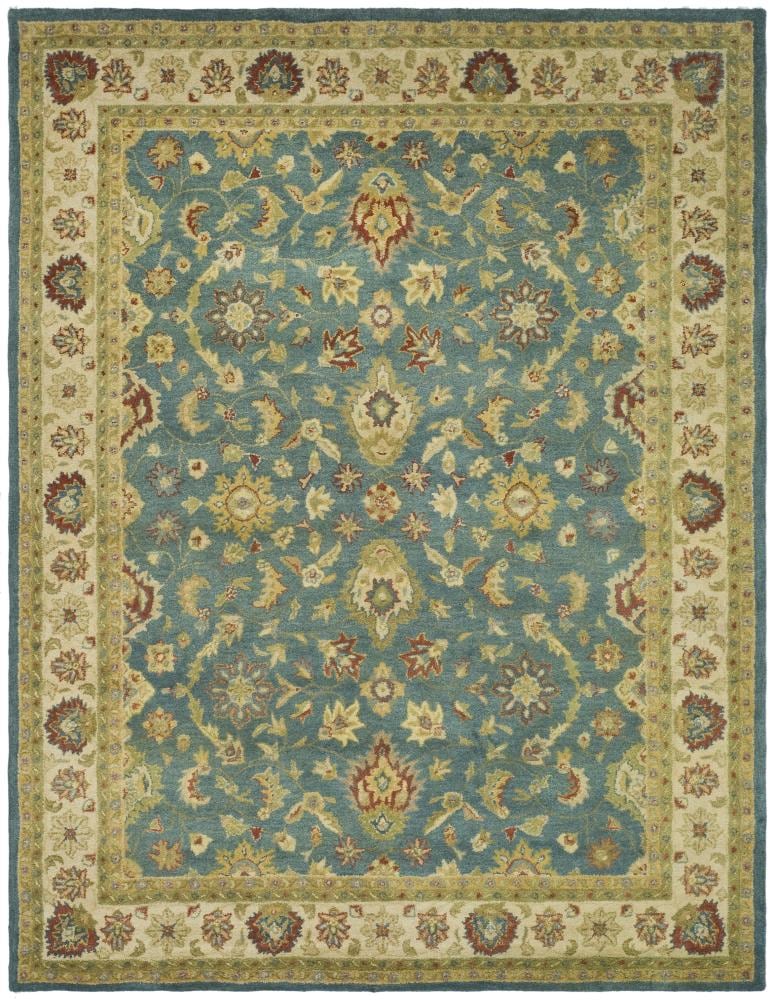Antiquity Blue and Beige Hand Tufted Wool Area Rug
