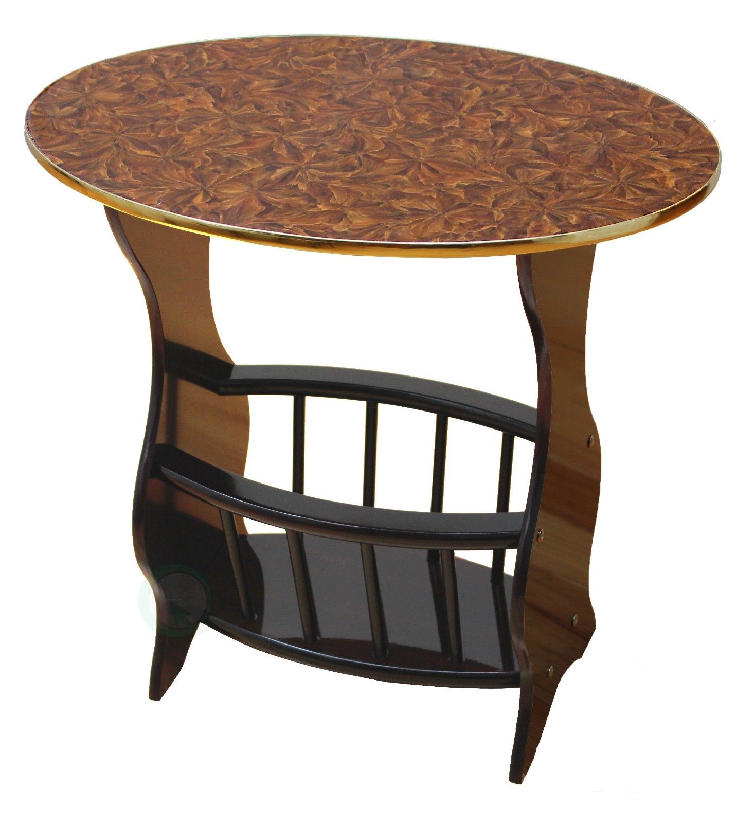 Uniquewise QI003138C 24-in W x 22-in H Brown/Wood End Table Fully Assembled