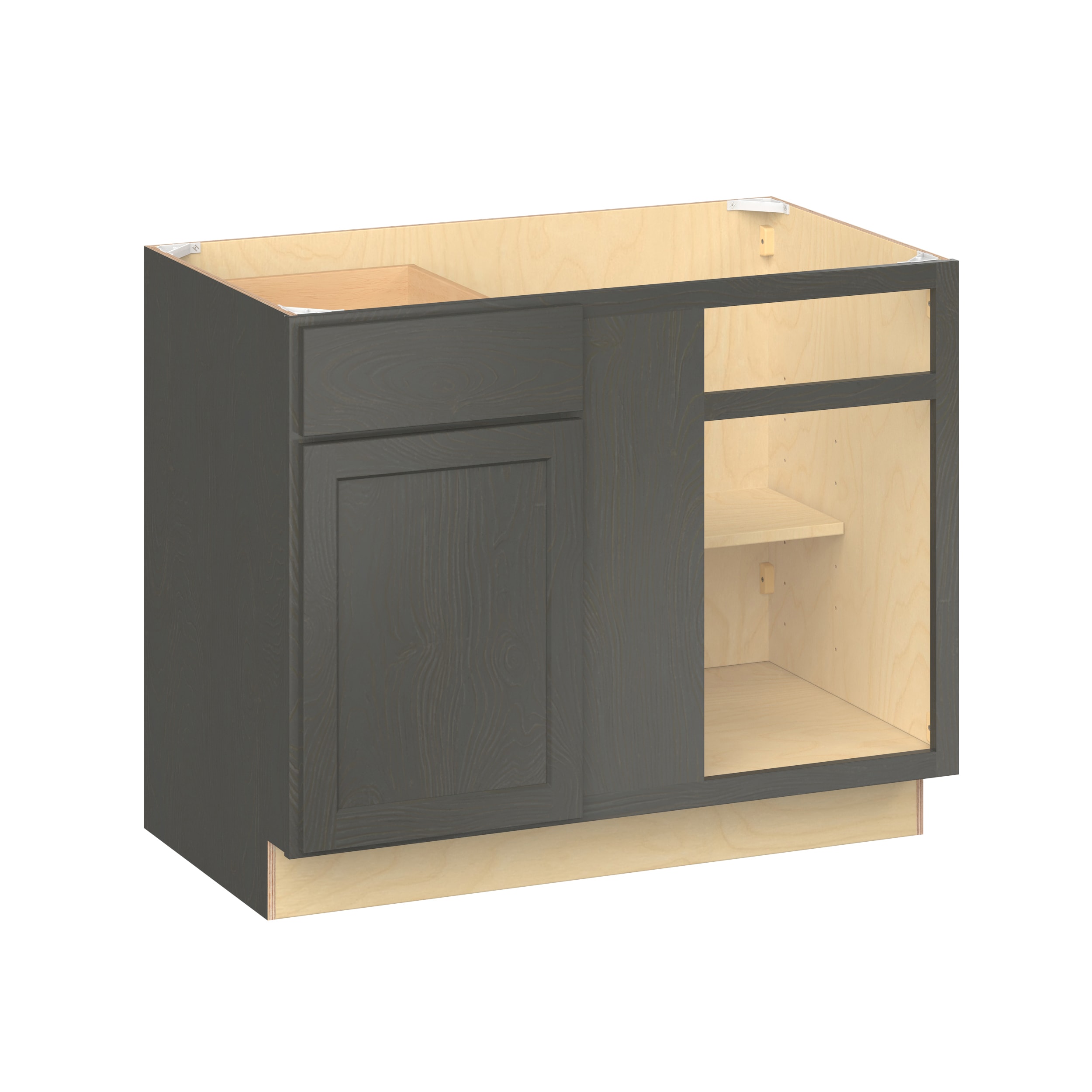 RELIABILT Parkstone II 42-in W x 34.5-in H x 25-in D Slate Gray Stained Birch Base Fully Assembled Plywood Cabinet Flat Panel Shaker