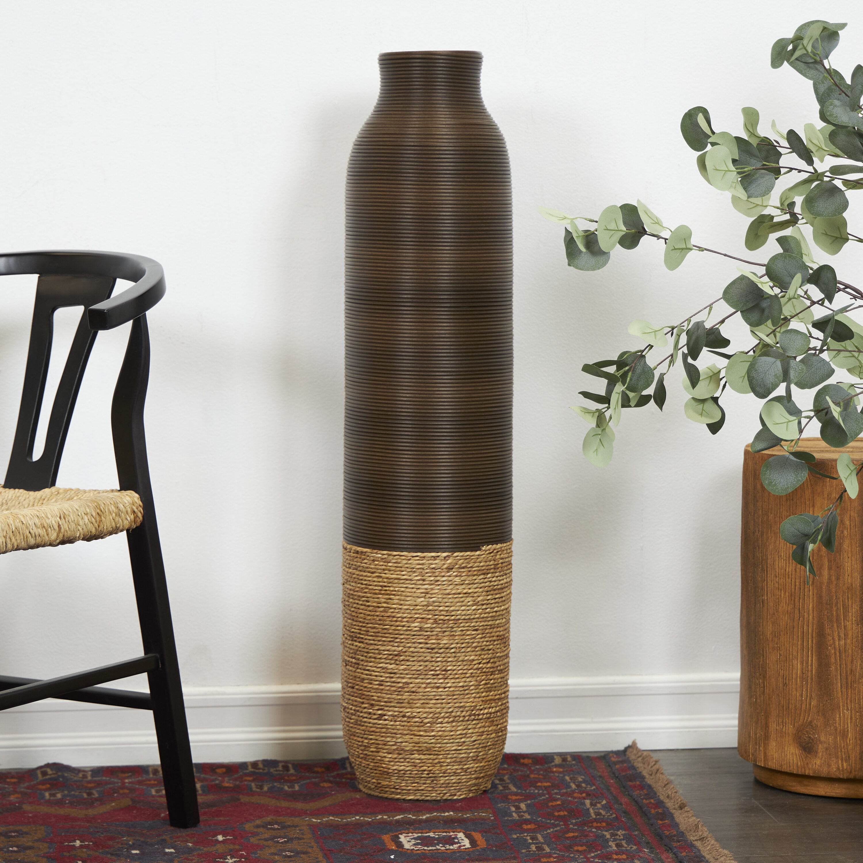Grayson Lane 821263 Brown Seagrass Modern Vase