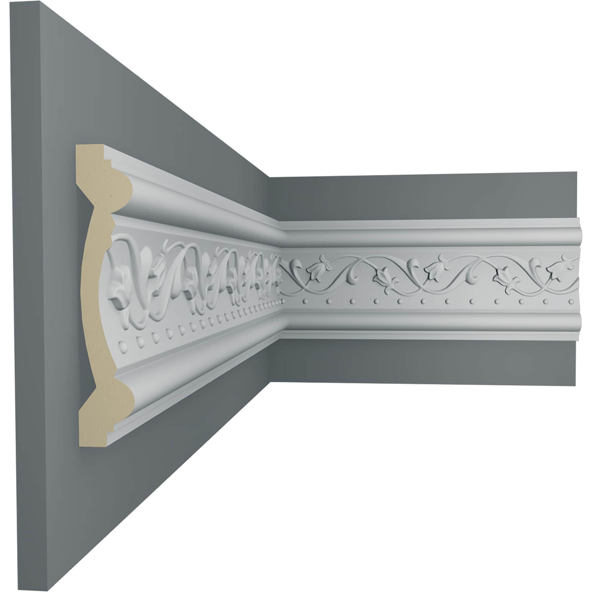 Marcella White Polyurethane Decorative Crown Moulding