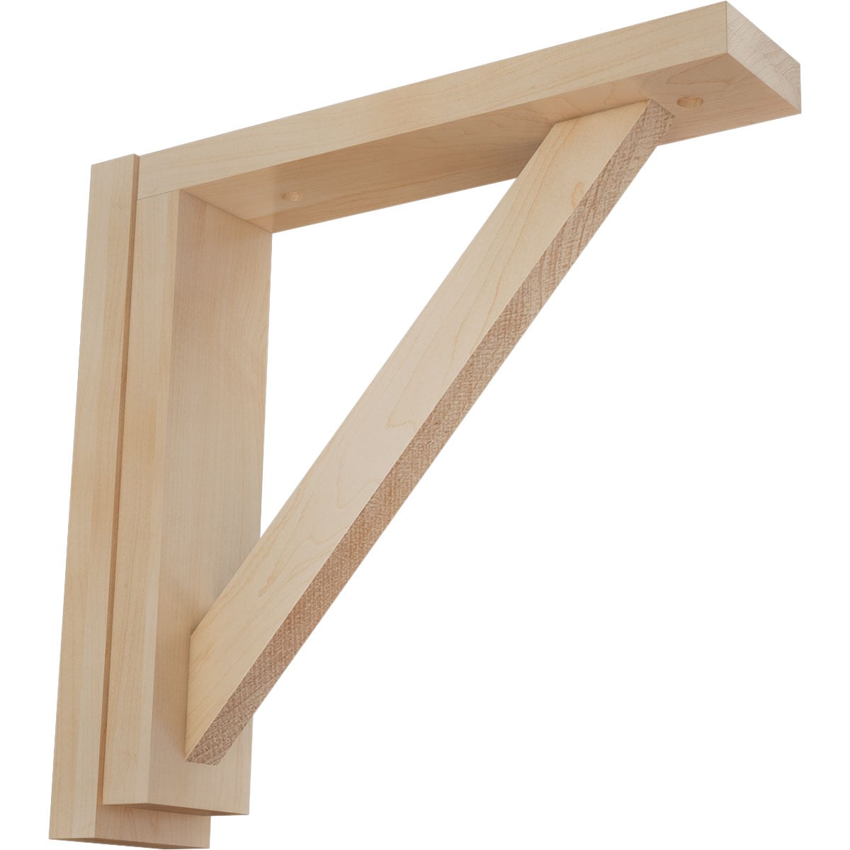 Ekena Millwork BKT02X10X10TRMA Traditional 2-1/2-in x 10-3/4-in x 10-1/4-in Maple Brown Wood Standard bracket